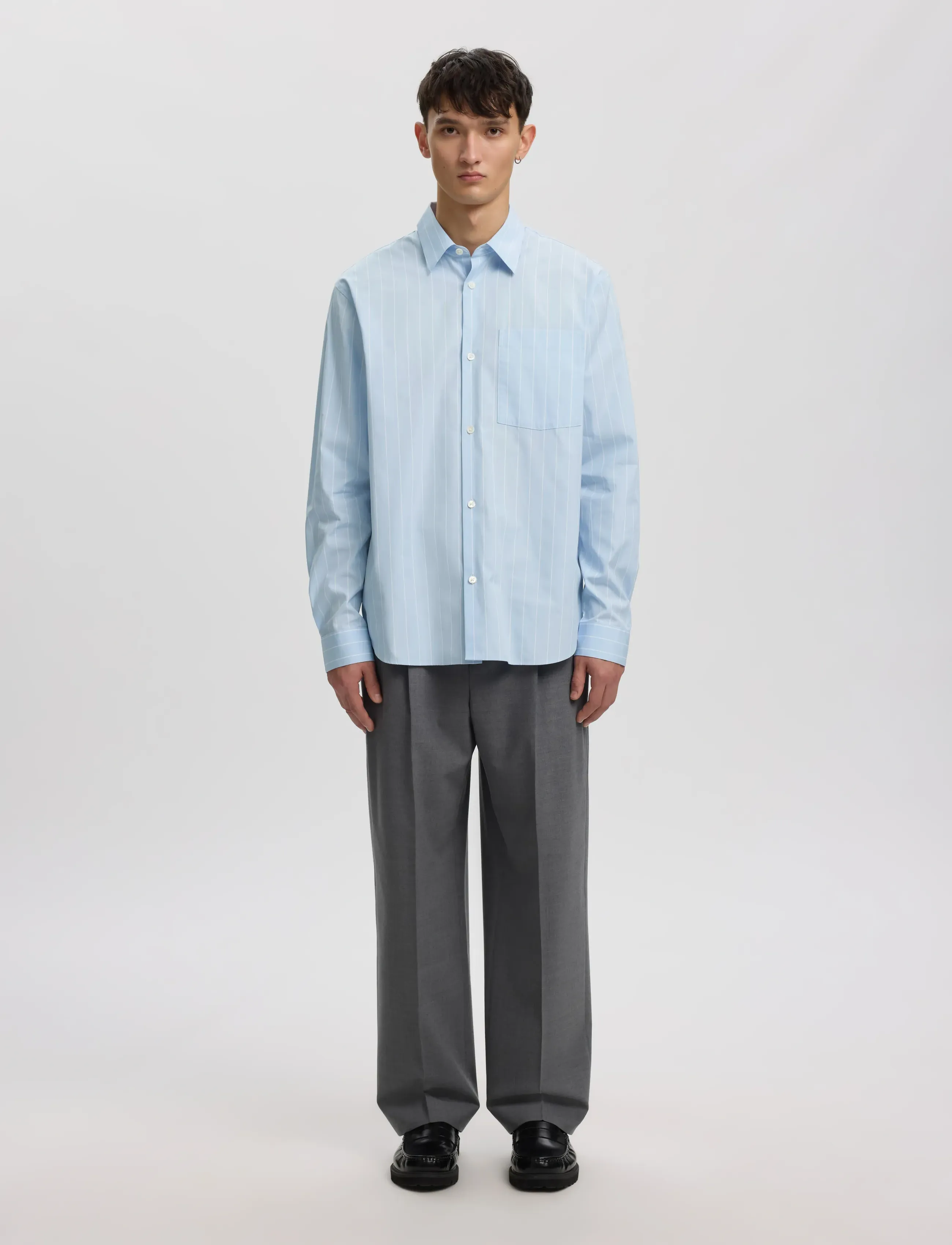 Annarr - ANRASLUND CLASSIC STRIPE LS SHIRT - randiga skjortor - cashmere blue - 4