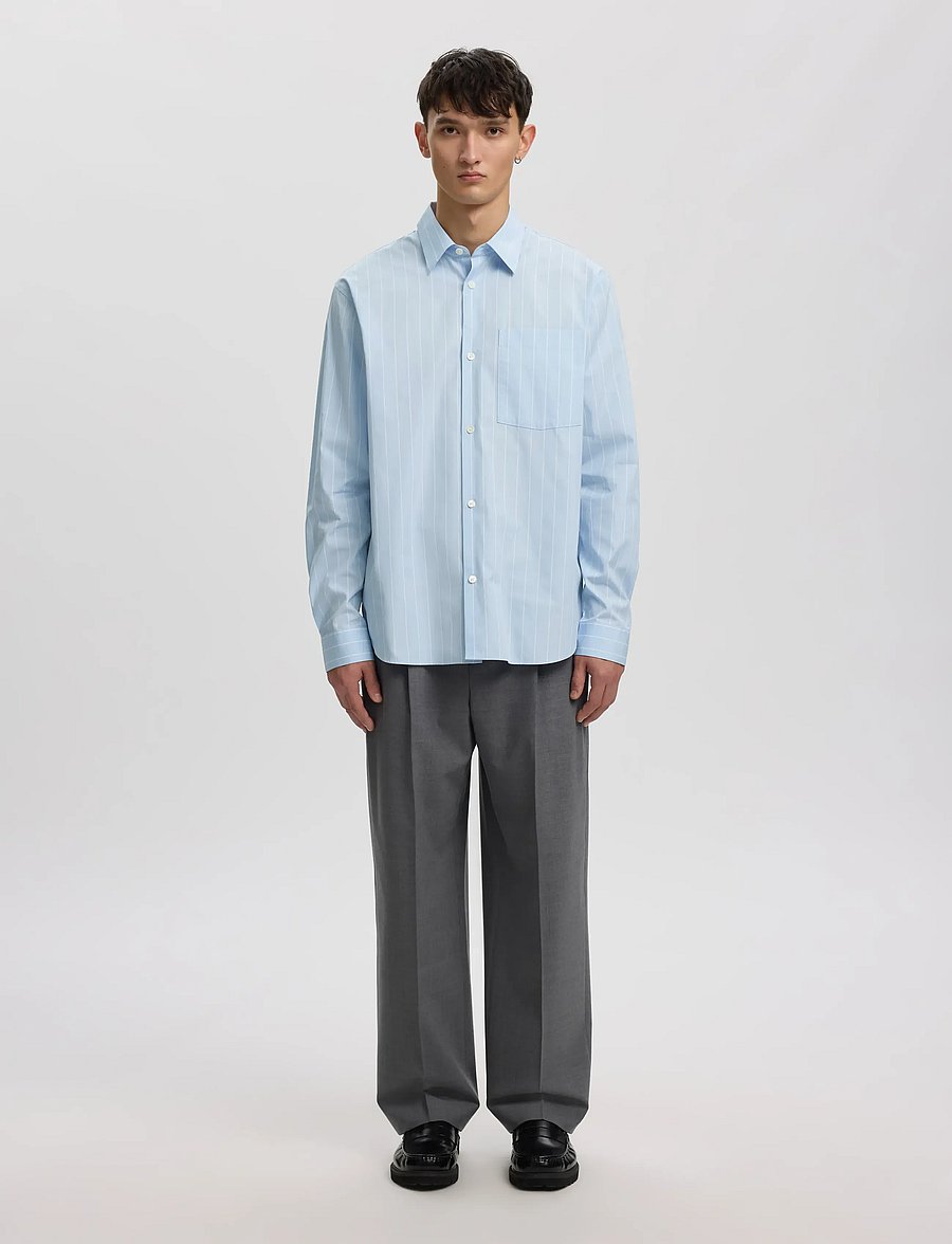 Annarr - ANRASLUND CLASSIC STRIPE LS SHIRT - gestreifte hemden - cashmere blue - 4