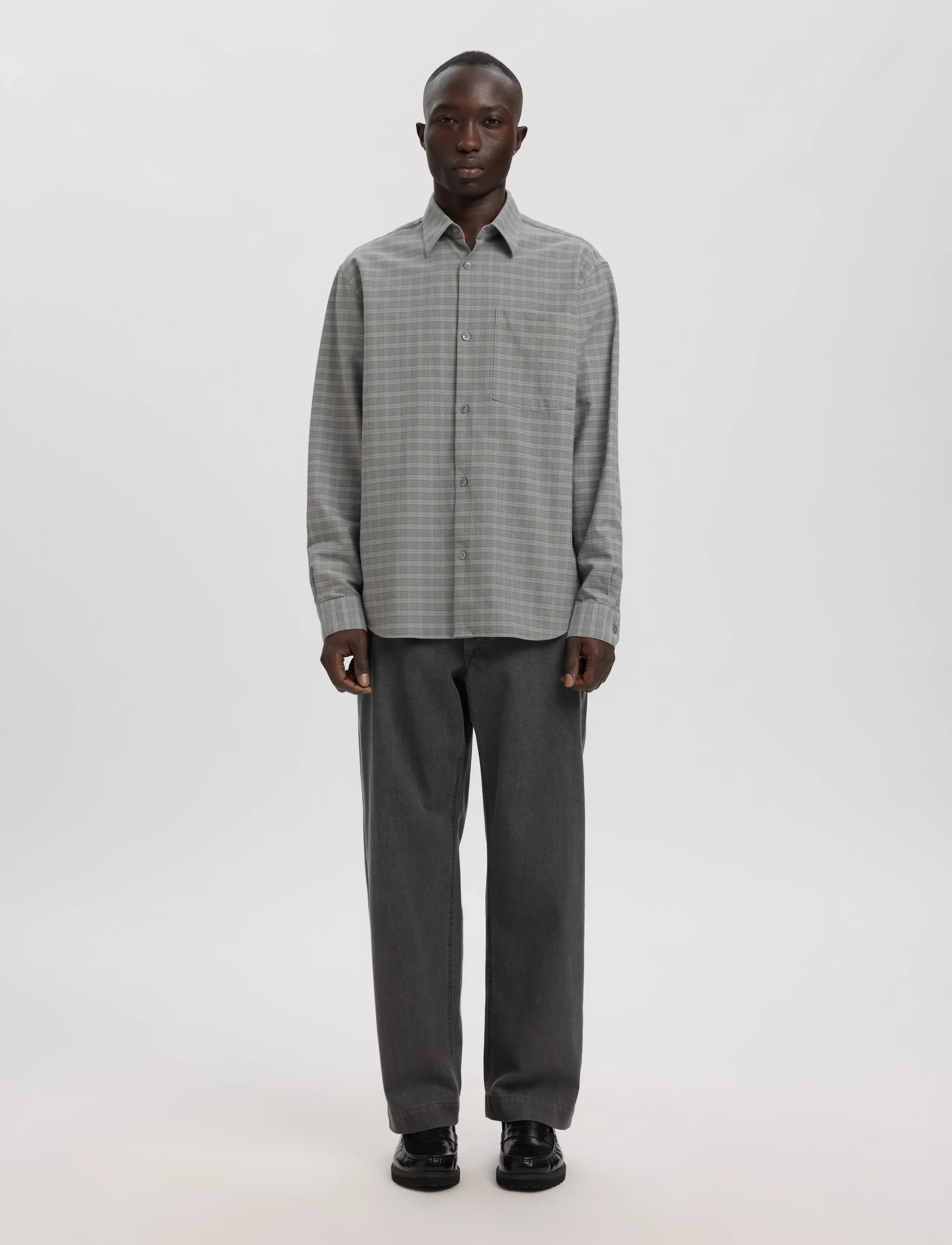 Annarr - ANRASLUND MIX OXFORD LS SHIRT - chiseled stone - 4