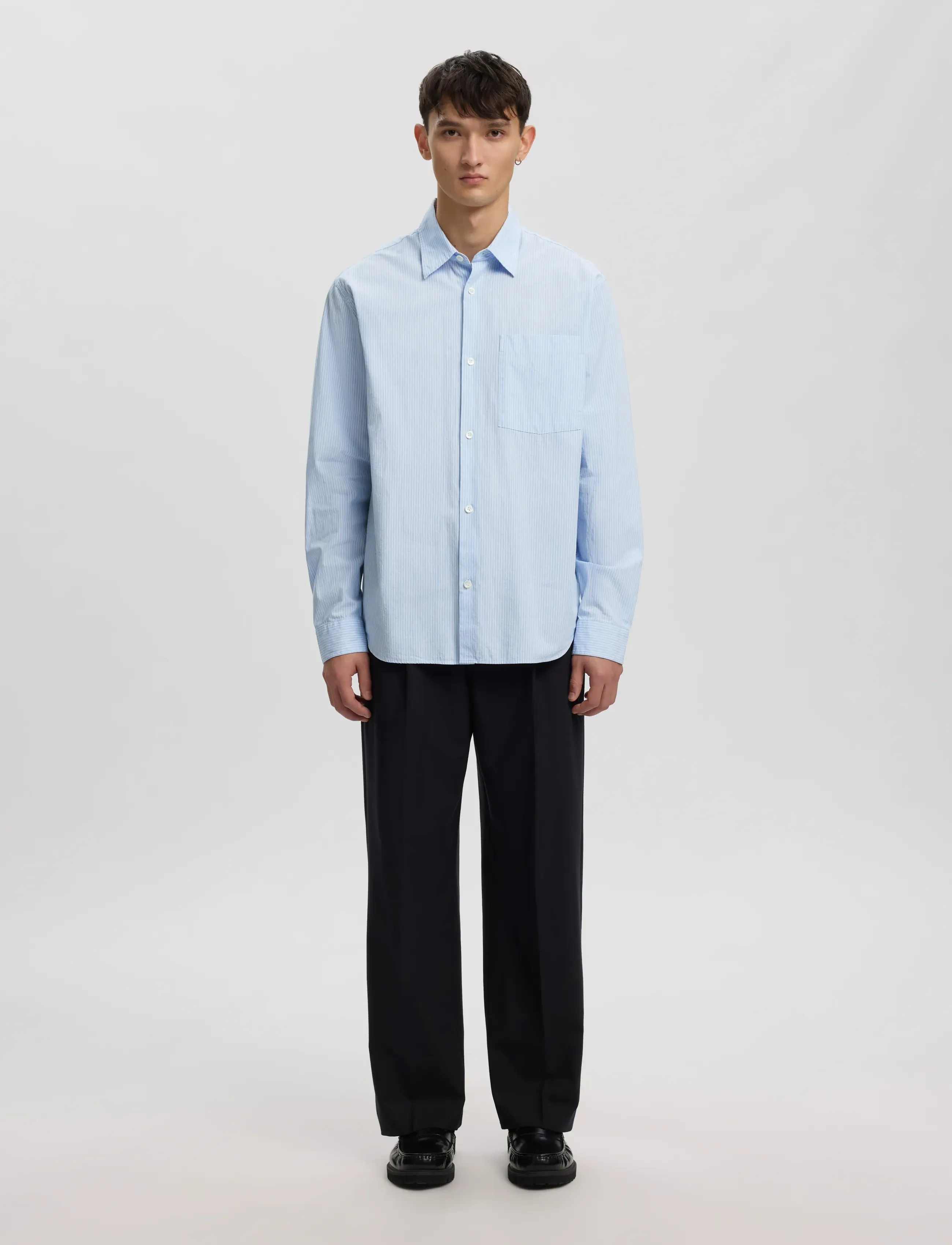 Annarr - ANRASLUND SEERSUCKER MIX LS SHIRT - azure blue - 4