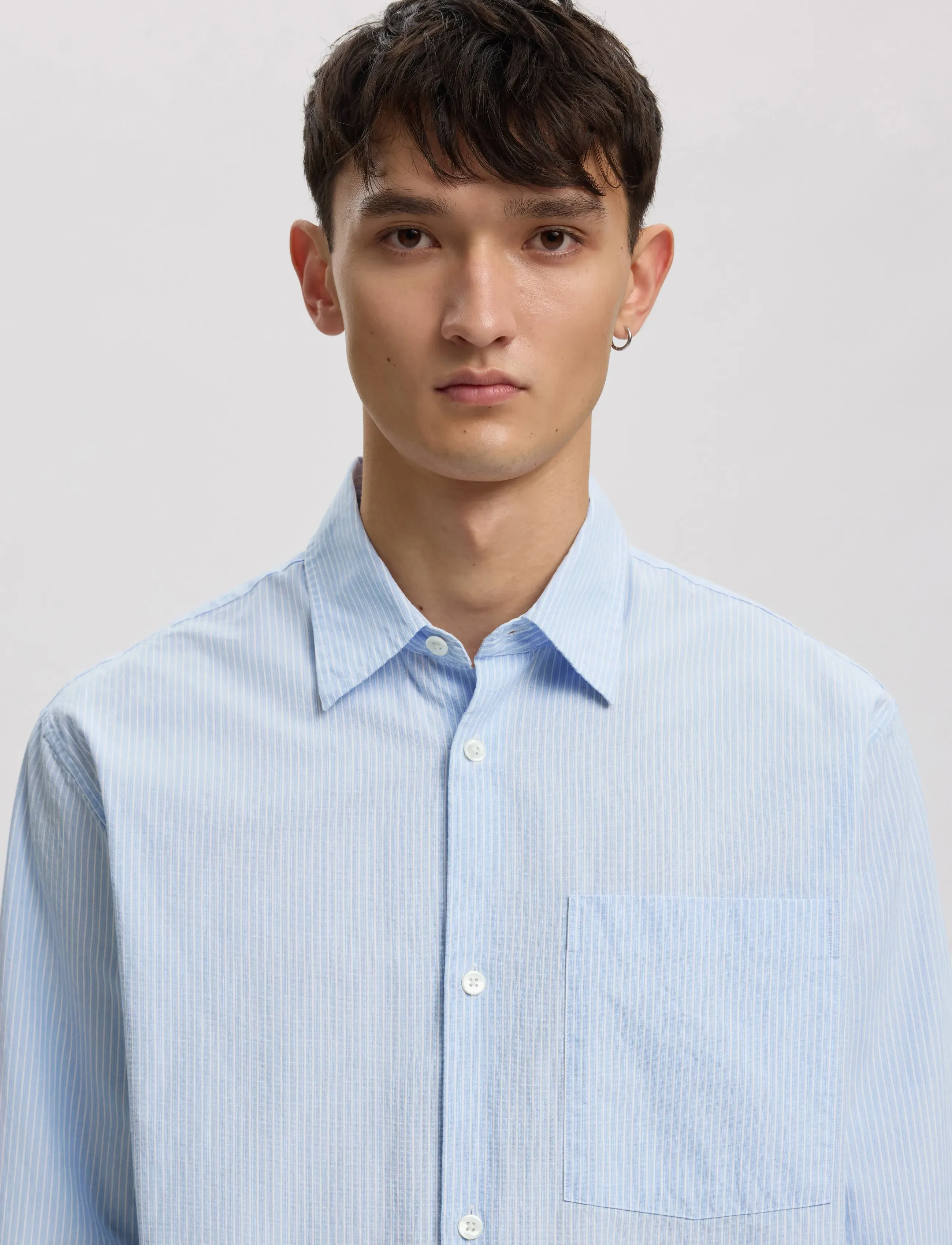 Annarr - ANRASLUND SEERSUCKER MIX LS SHIRT - azure blue - 5
