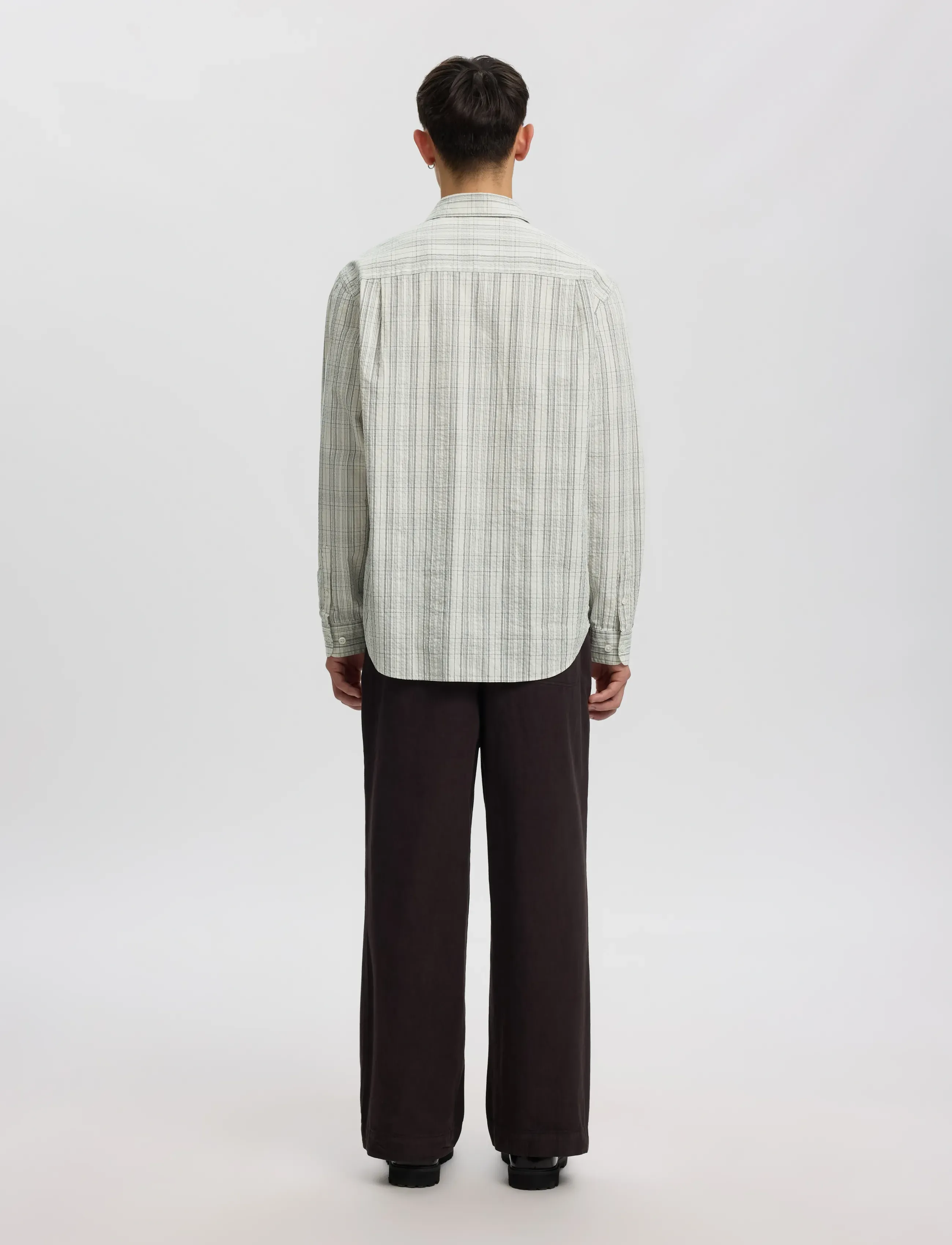 Annarr - ANRASLUND SEERSUCKER MIX LS SHIRT - randiga skjortor - birch - 3