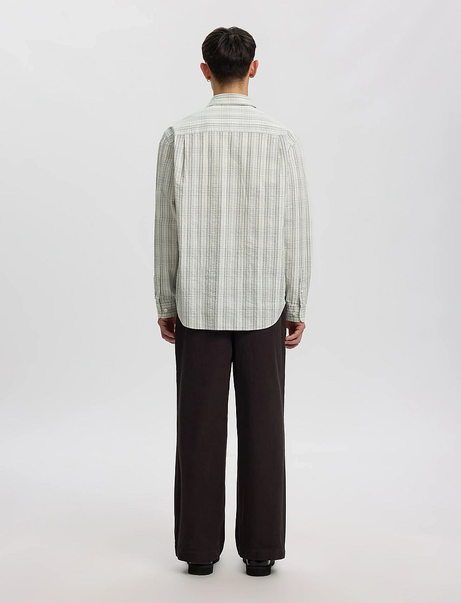 Annarr - ANRASLUND SEERSUCKER MIX LS SHIRT - randiga skjortor - birch - 3