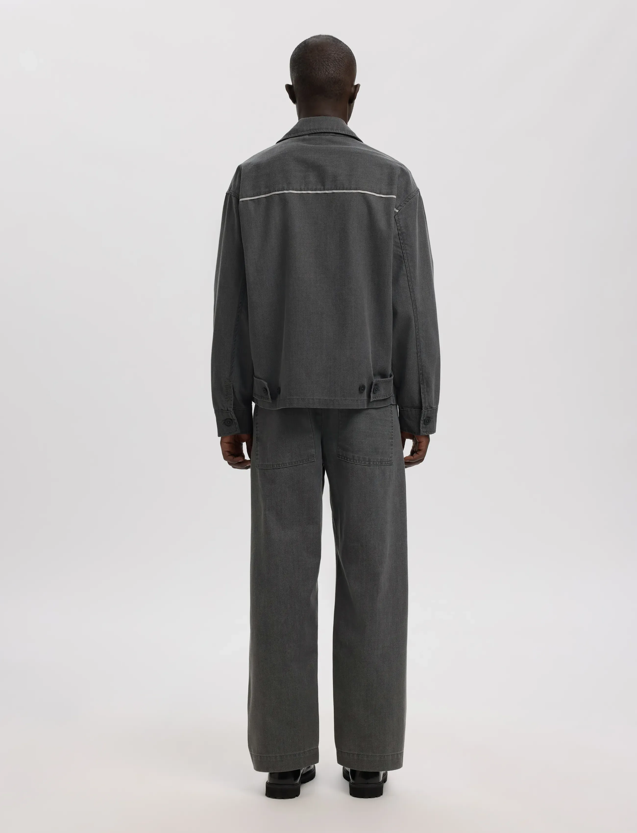 Annarr - ANRTYRELL SELVEDGE DENIM LG JACKET - light grey denim - 3