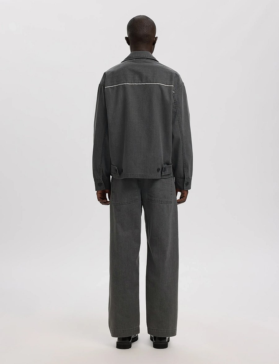 Annarr - ANRTYRELL SELVEDGE DENIM LG JACKET - light grey denim - 3