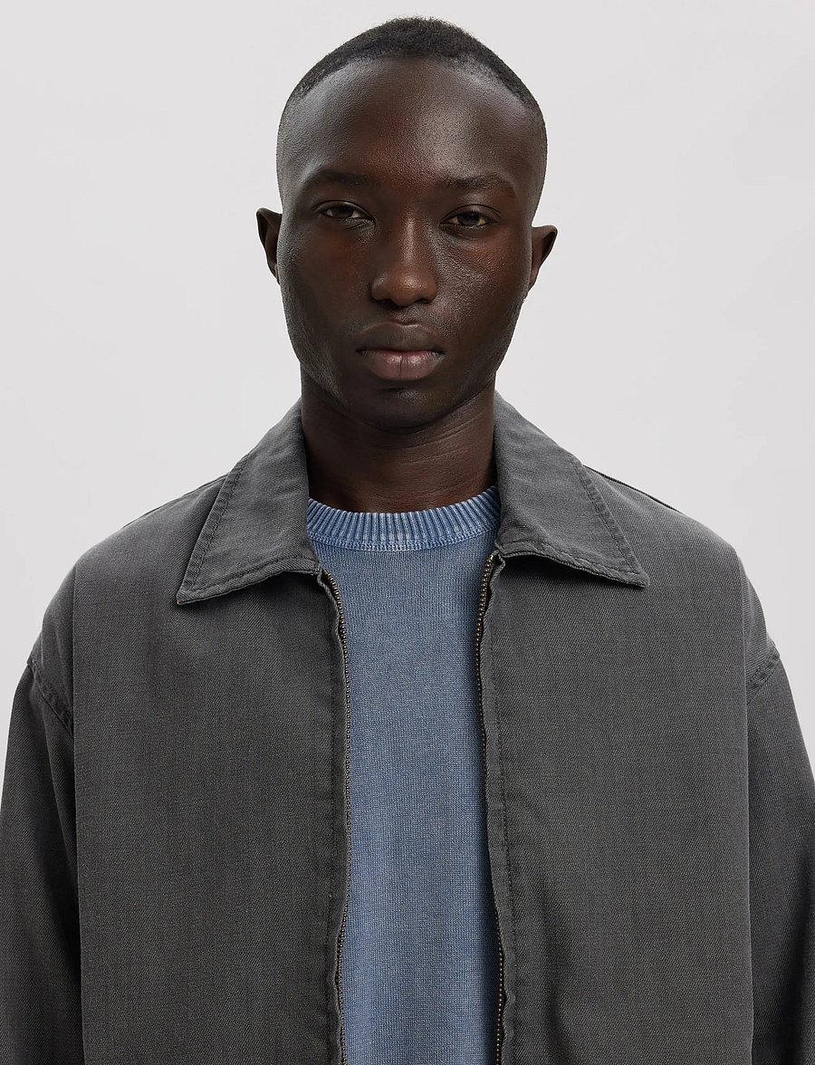 Annarr - ANRTYRELL SELVEDGE DENIM LG JACKET - light grey denim - 5