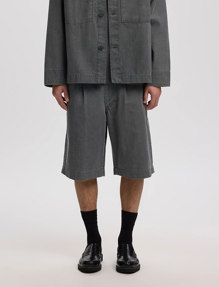 Annarr - ANRTRYGVE SELVEDGE DENIM LG SHORTS - jorts - light grey denim - 0