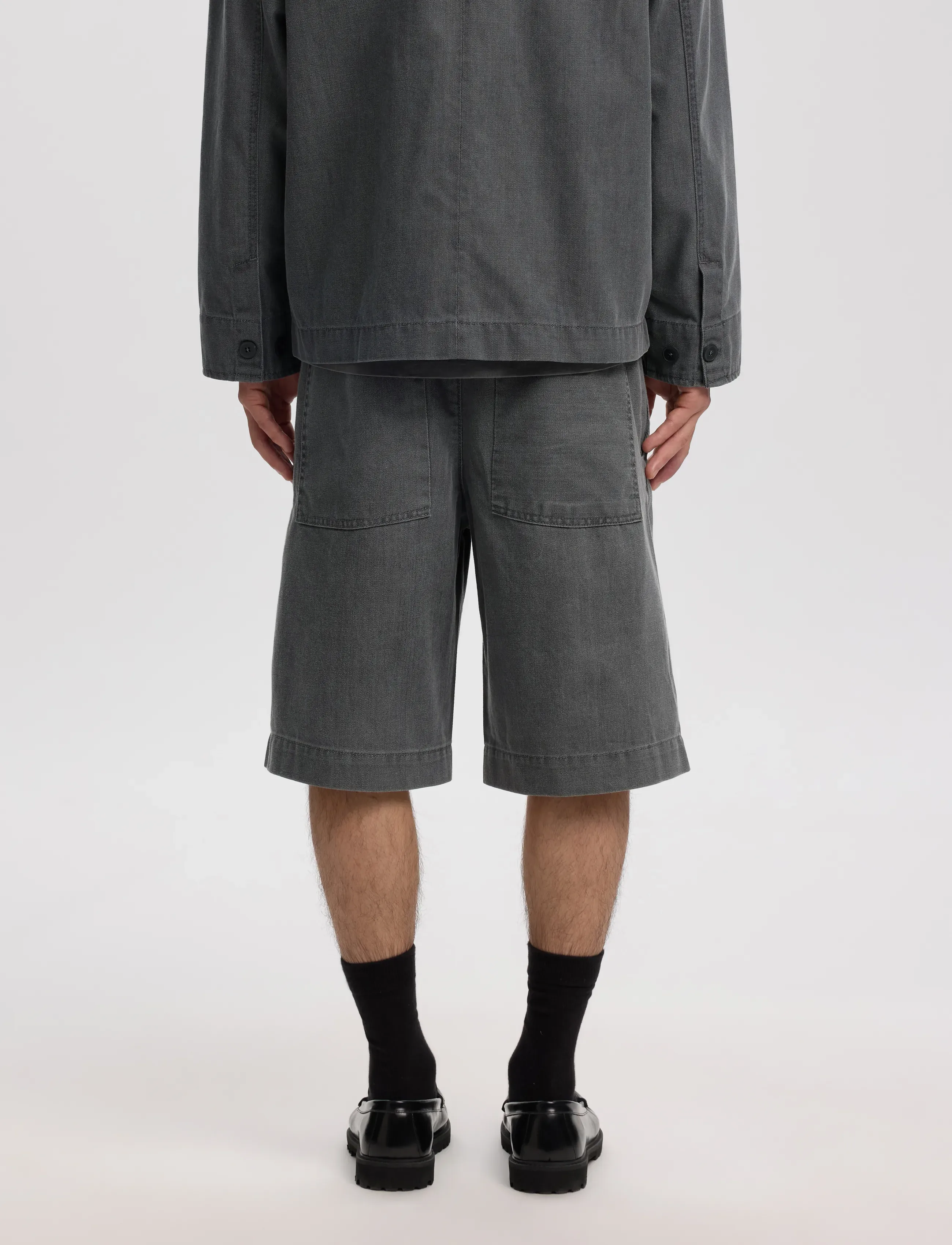 Annarr - ANRTRYGVE SELVEDGE DENIM LG SHORTS - light grey denim - 5