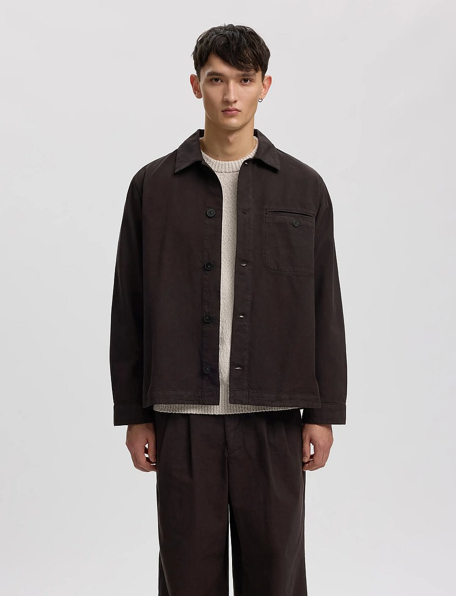 Annarr - ANRVERN STRUCTURE OVERSHIRT - shoppa efter tillfälle - licorice - 0