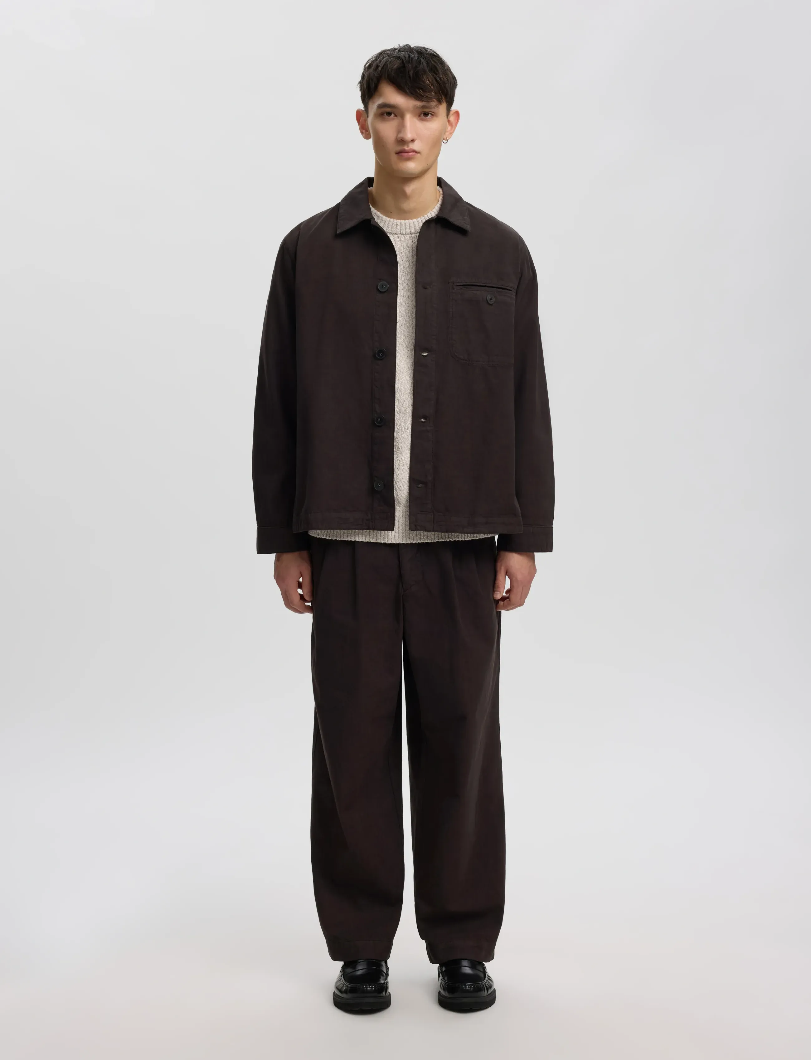 Annarr - ANRVERN STRUCTURE OVERSHIRT - shoppa efter tillfälle - licorice - 4
