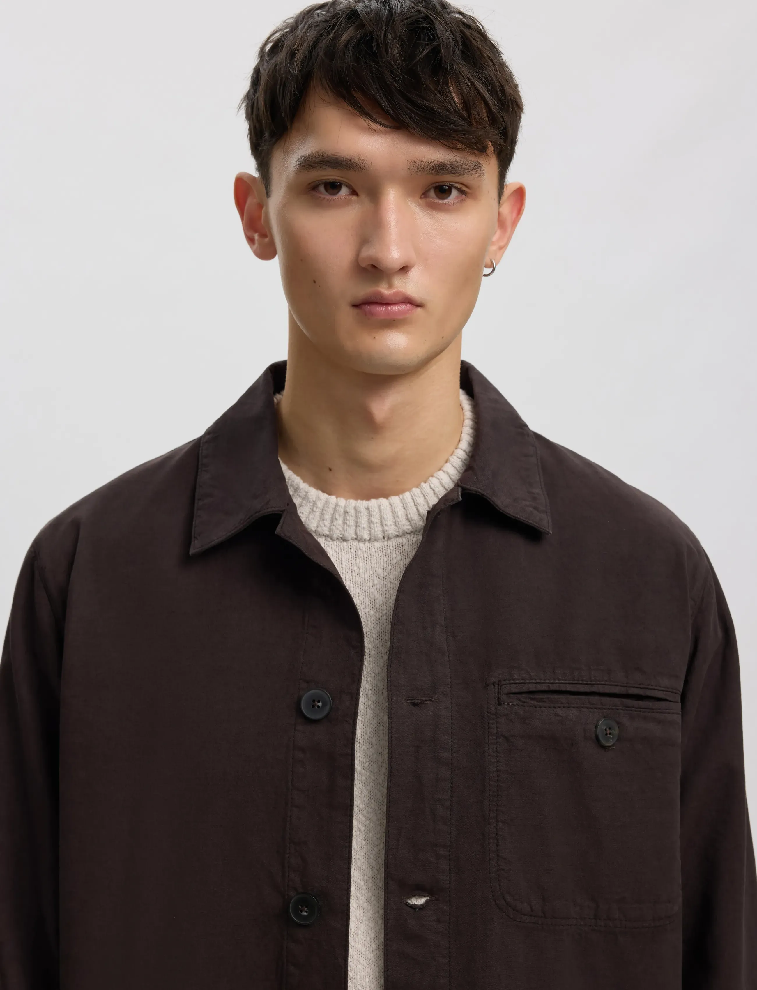 Annarr - ANRVERN STRUCTURE OVERSHIRT - shoppa efter tillfälle - licorice - 5