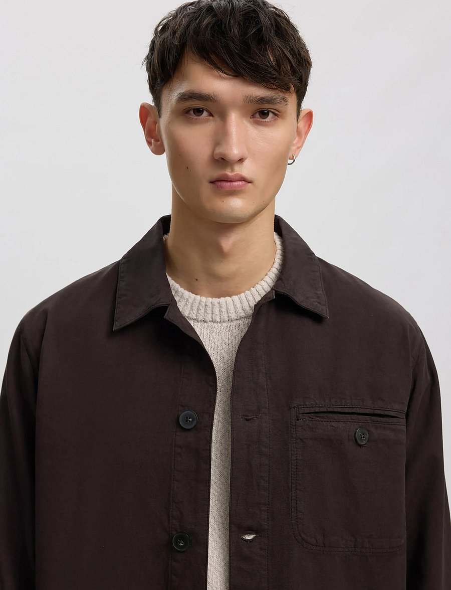 Annarr - ANRVERN STRUCTURE OVERSHIRT - shoppa efter tillfälle - licorice - 5