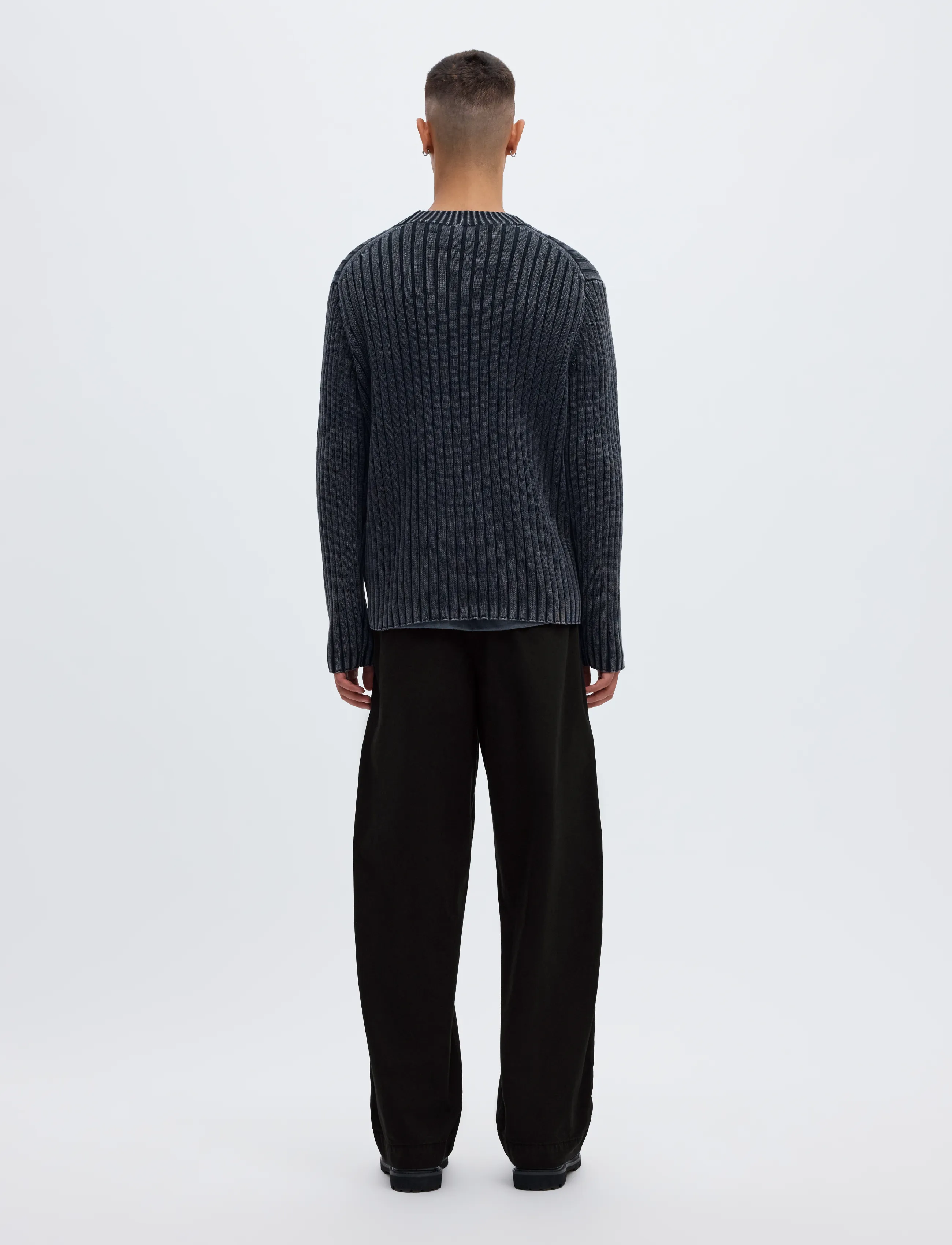 Annarr - ANRSTORM LW GMT DYED CHINO PANT - black - 3