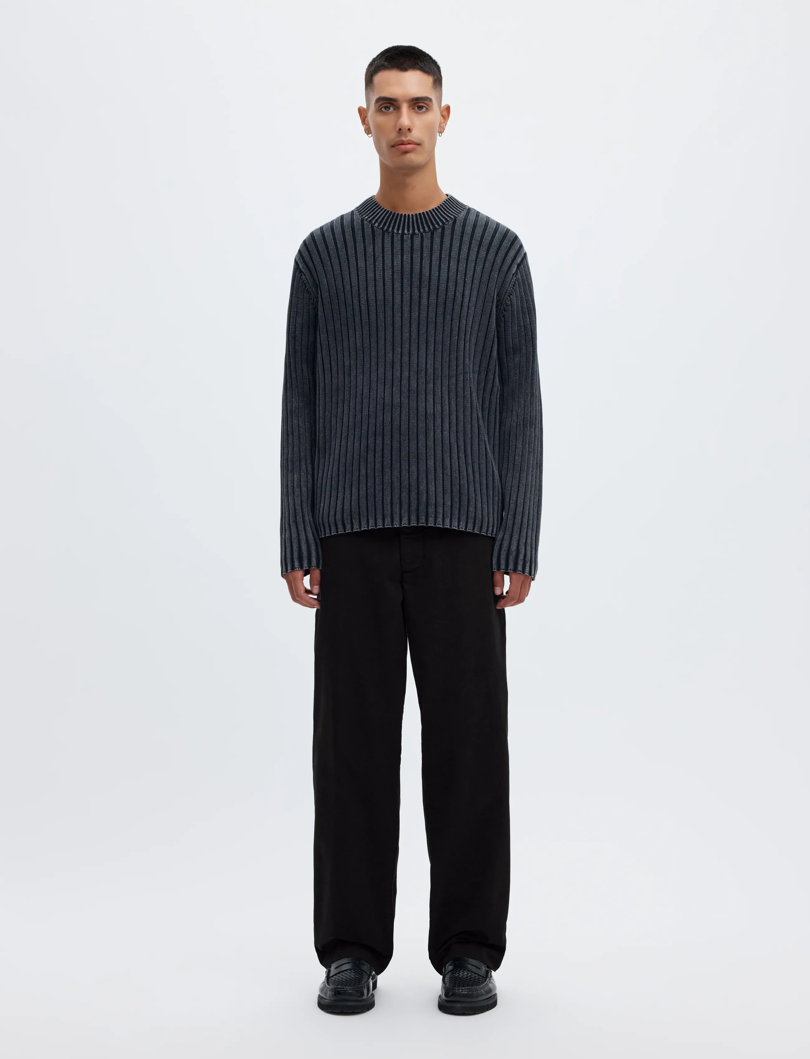 Annarr - ANRSTORM LW GMT DYED CHINO PANT - black - 4
