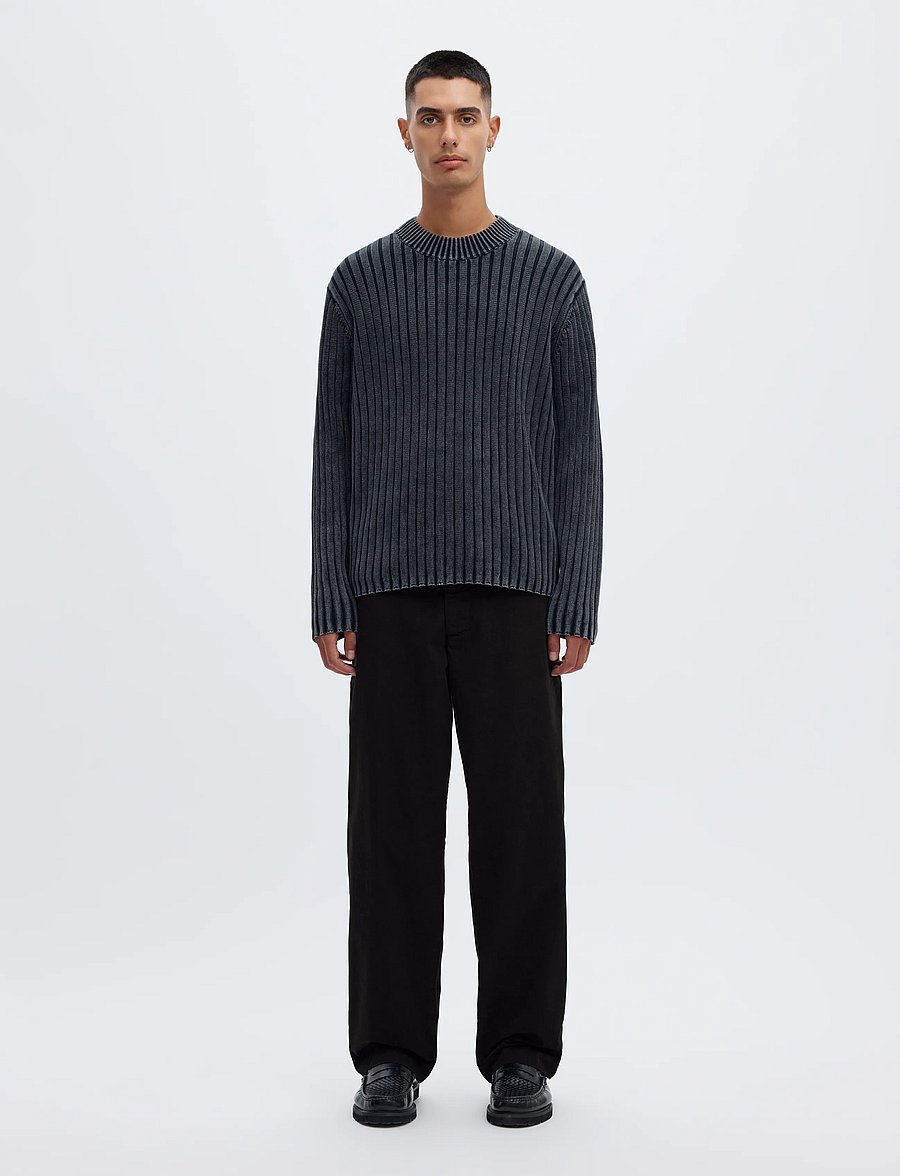 Annarr - ANRSTORM LW GMT DYED CHINO PANT - chino-püksid - black - 4