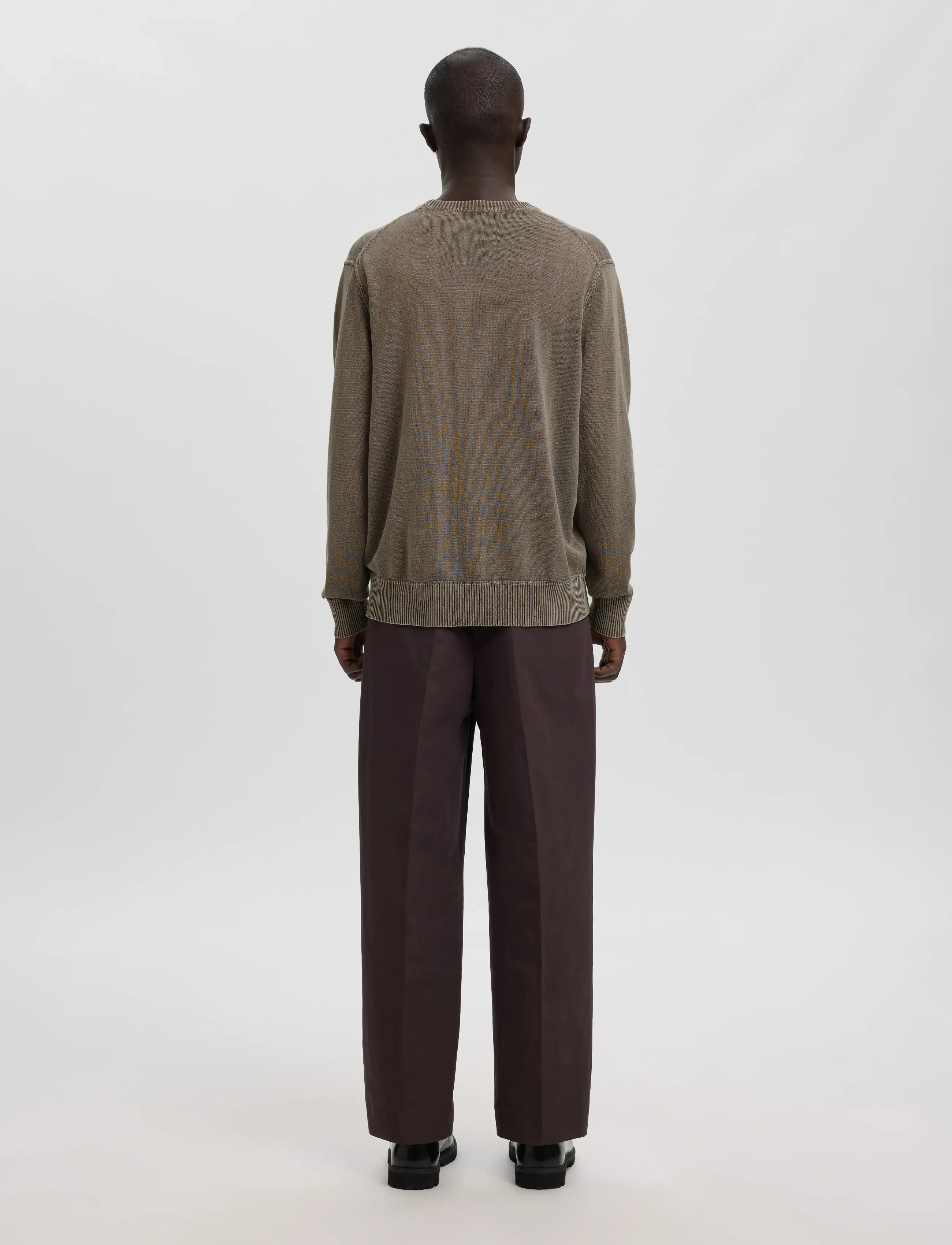 Annarr - ANRRAGI WASHED LS KNIT CREW NECK - dark grey - 3