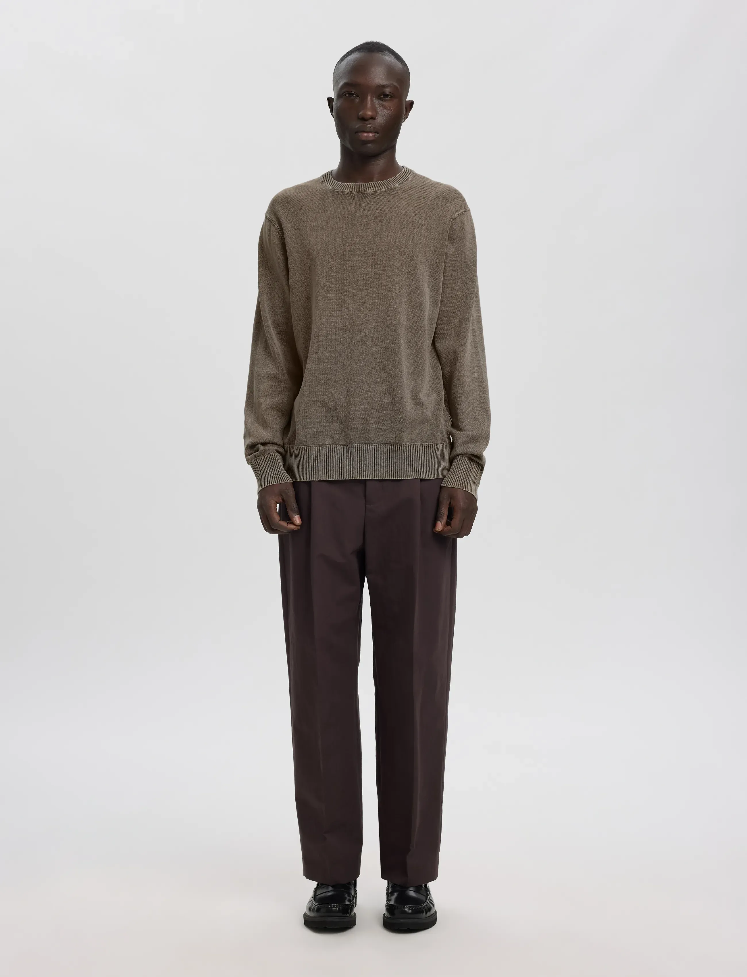 Annarr - ANRRAGI WASHED LS KNIT CREW NECK - Ümara kaelusega - dark grey - 4