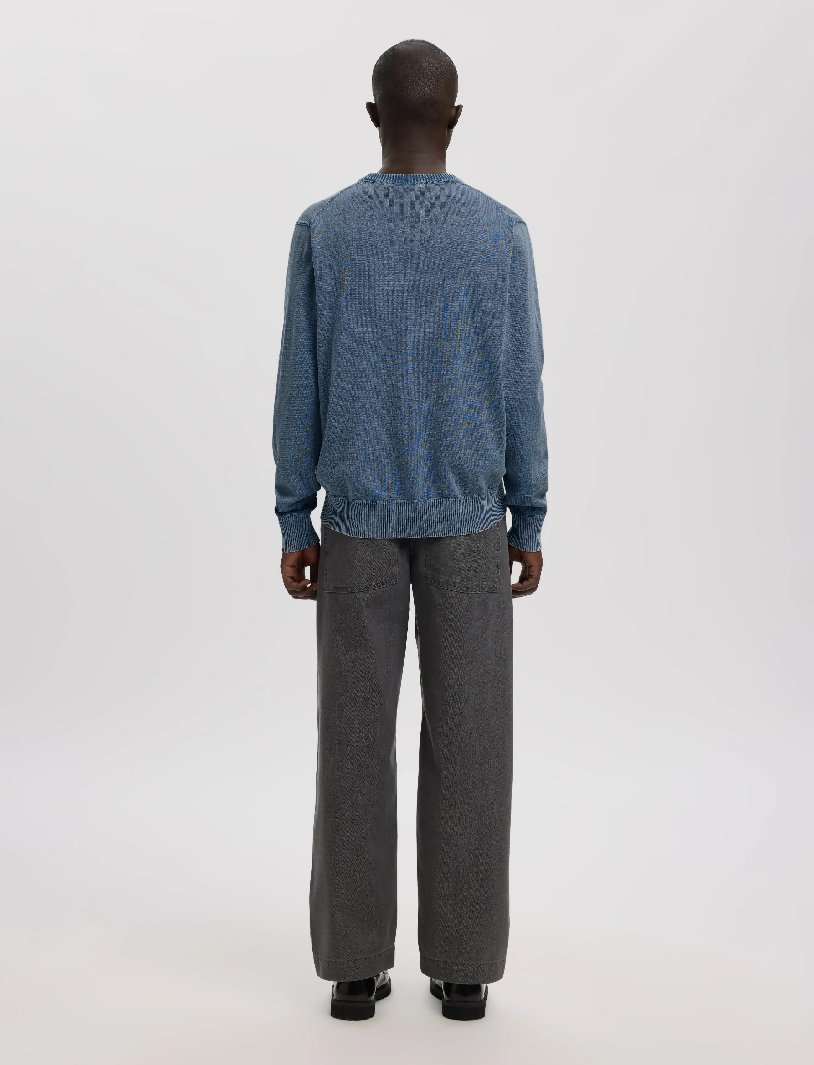 Annarr - ANRRAGI WASHED LS KNIT CREW NECK - rundhalsad - dusty blue - 3