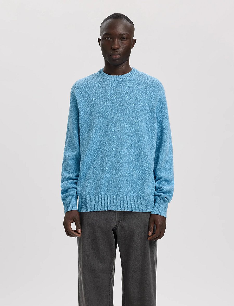 Annarr - ANRRAGI BOUCLE LS KNIT CREW NECK - rundhals - bright cobalt - 0