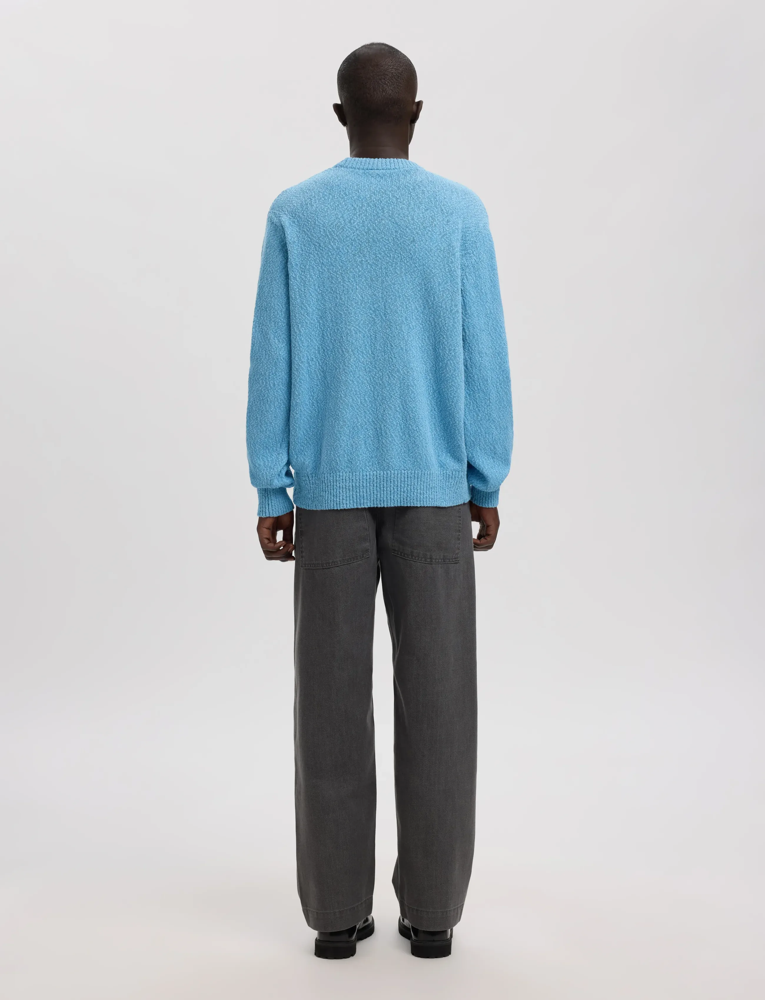 Annarr - ANRRAGI BOUCLE LS KNIT CREW NECK - bright cobalt - 3