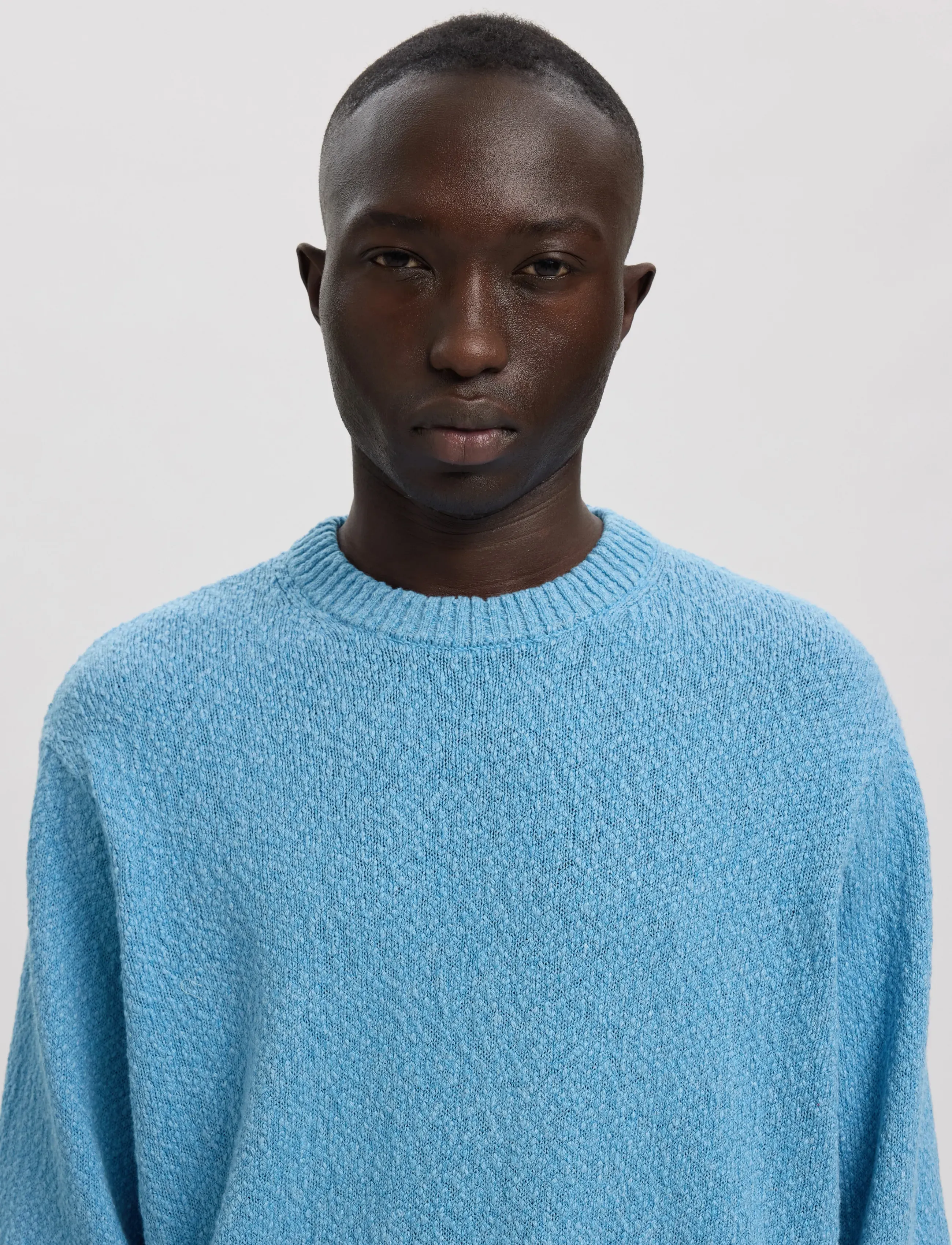 Annarr - ANRRAGI BOUCLE LS KNIT CREW NECK - bright cobalt - 5