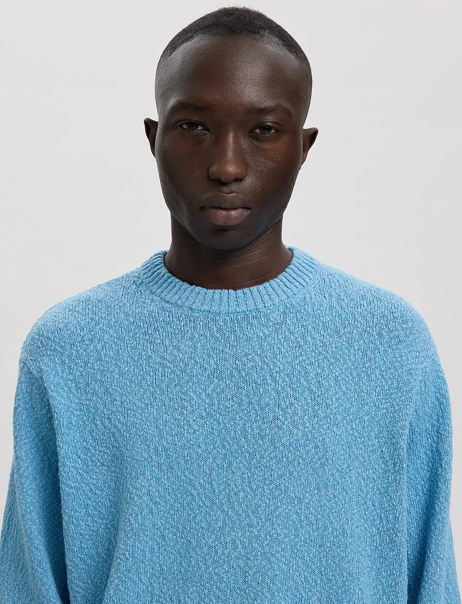 Annarr - ANRRAGI BOUCLE LS KNIT CREW NECK - rundhals - bright cobalt - 5
