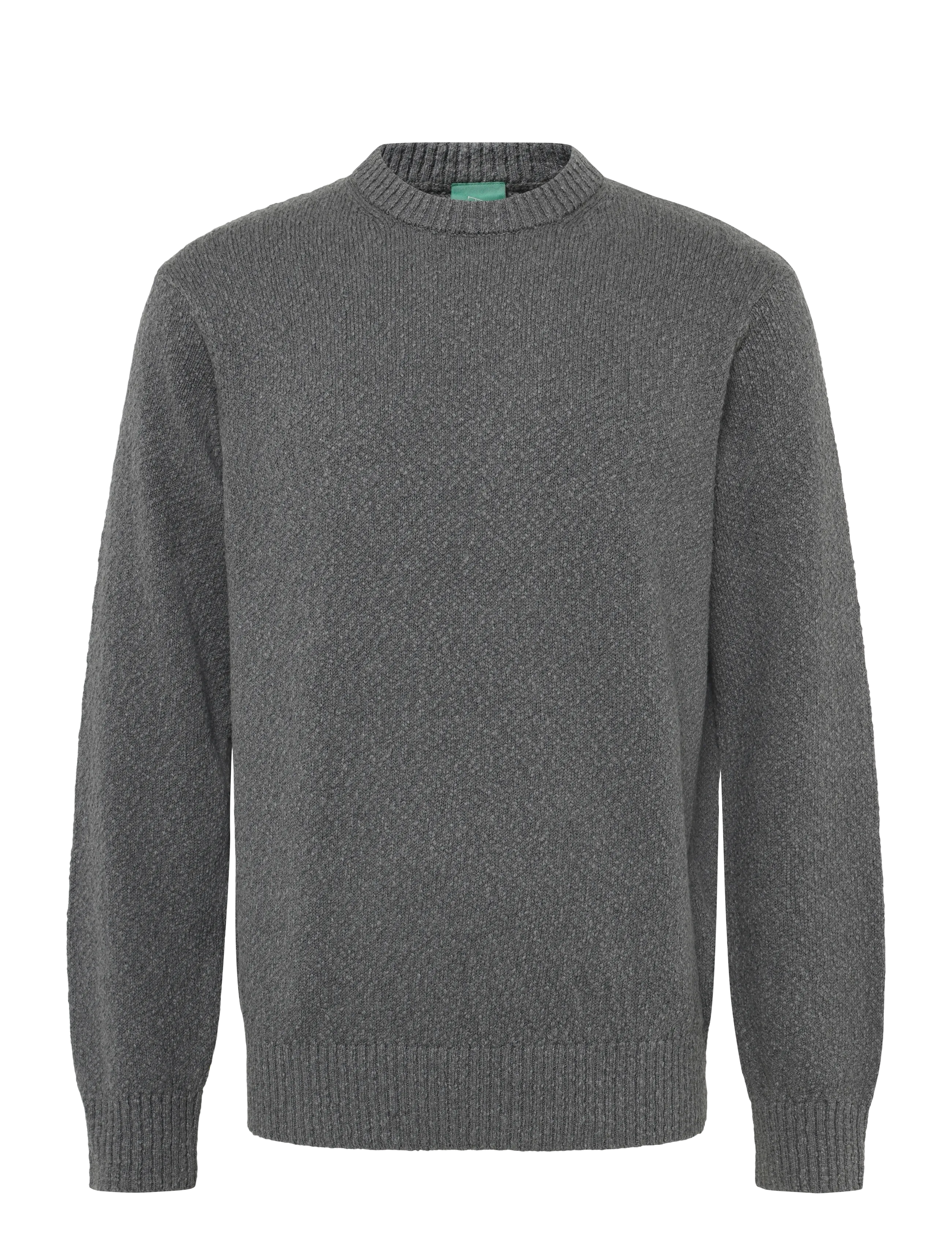 ANNARR Anrragi Boucle Ls Knit Crew Neck Grau - L - Herren