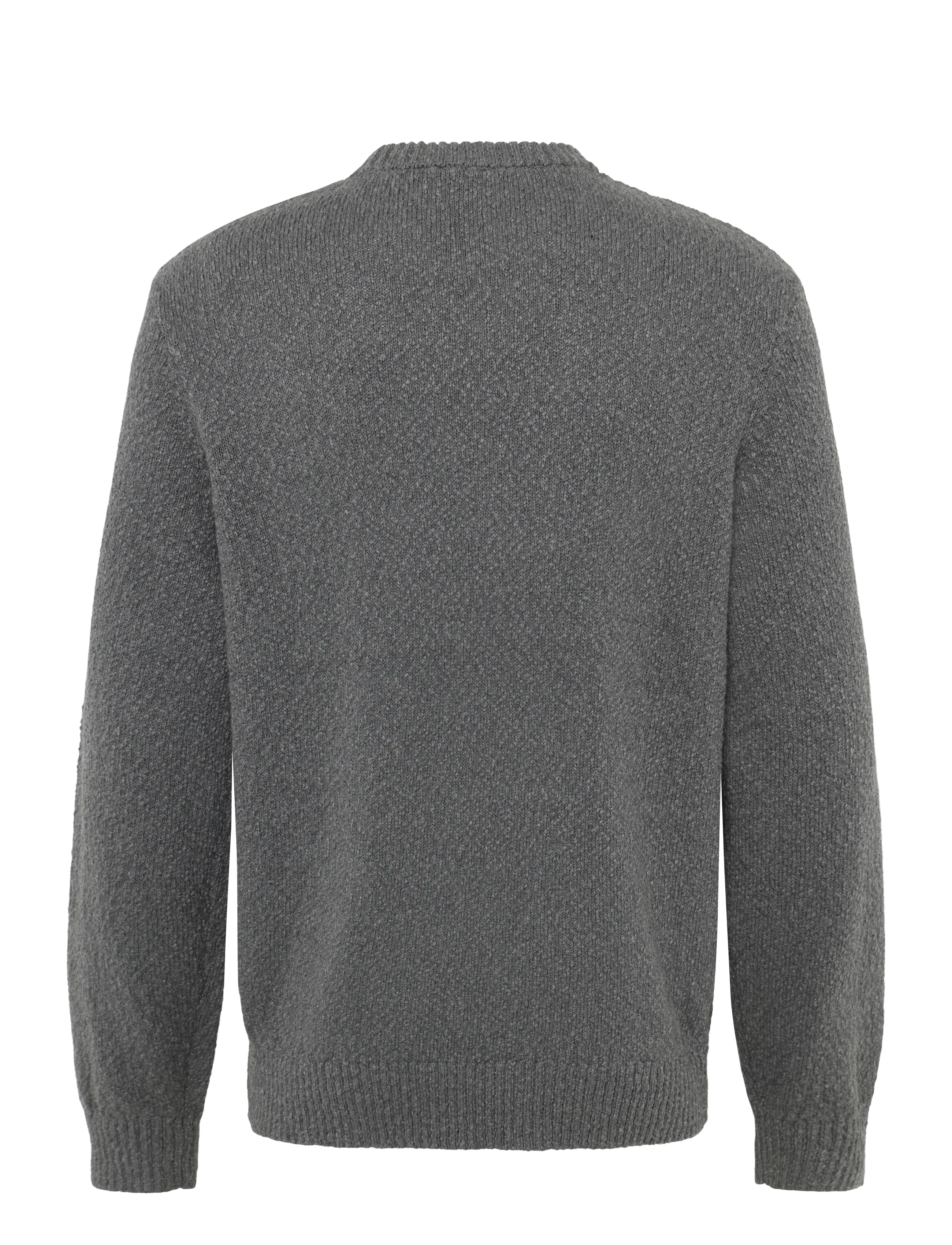 Annarr - ANRRAGI BOUCLE LS KNIT CREW NECK - dark grey - 2