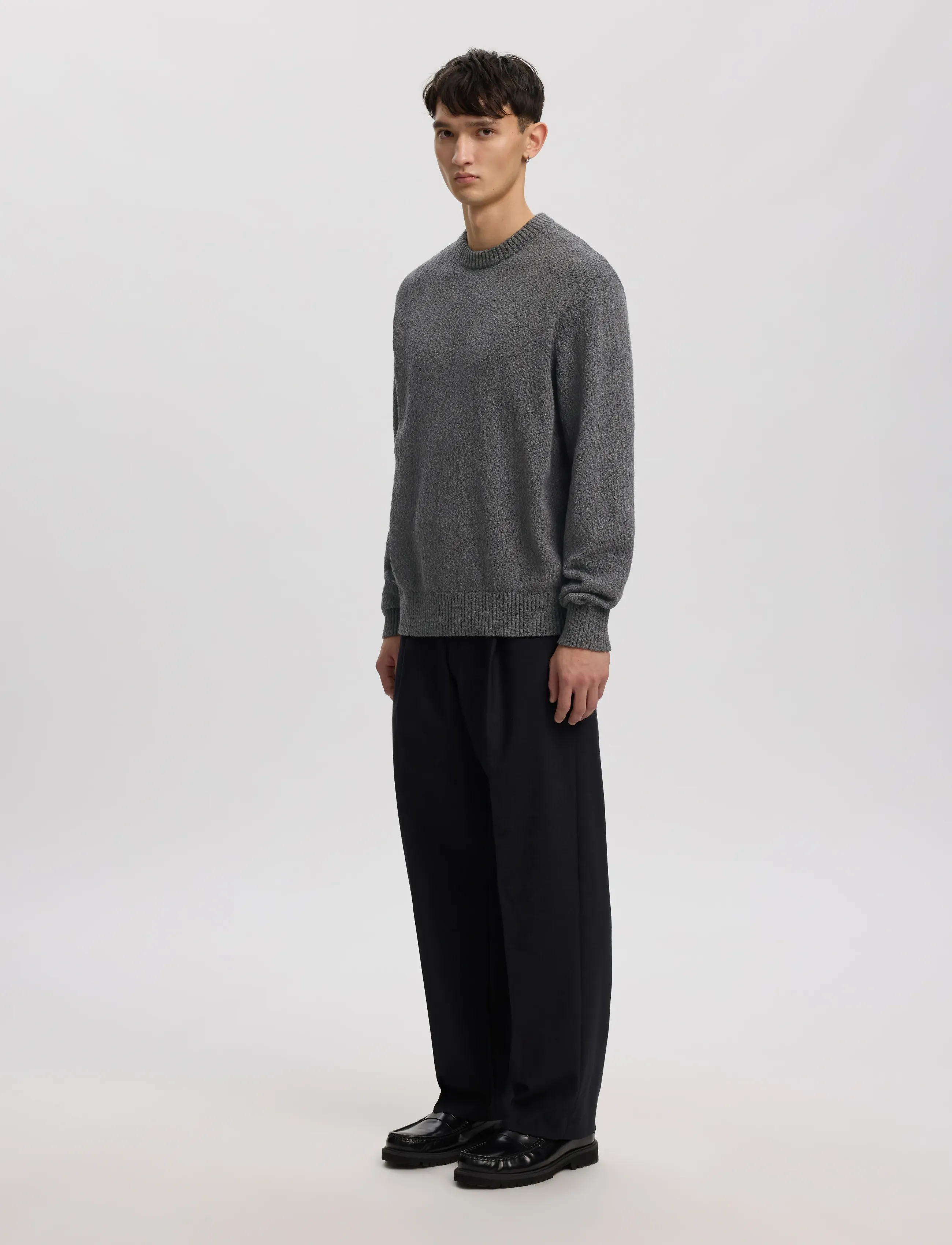 ANNARR Anrragi Boucle Ls Knit Crew Neck stickade tröjor herr – bild 5