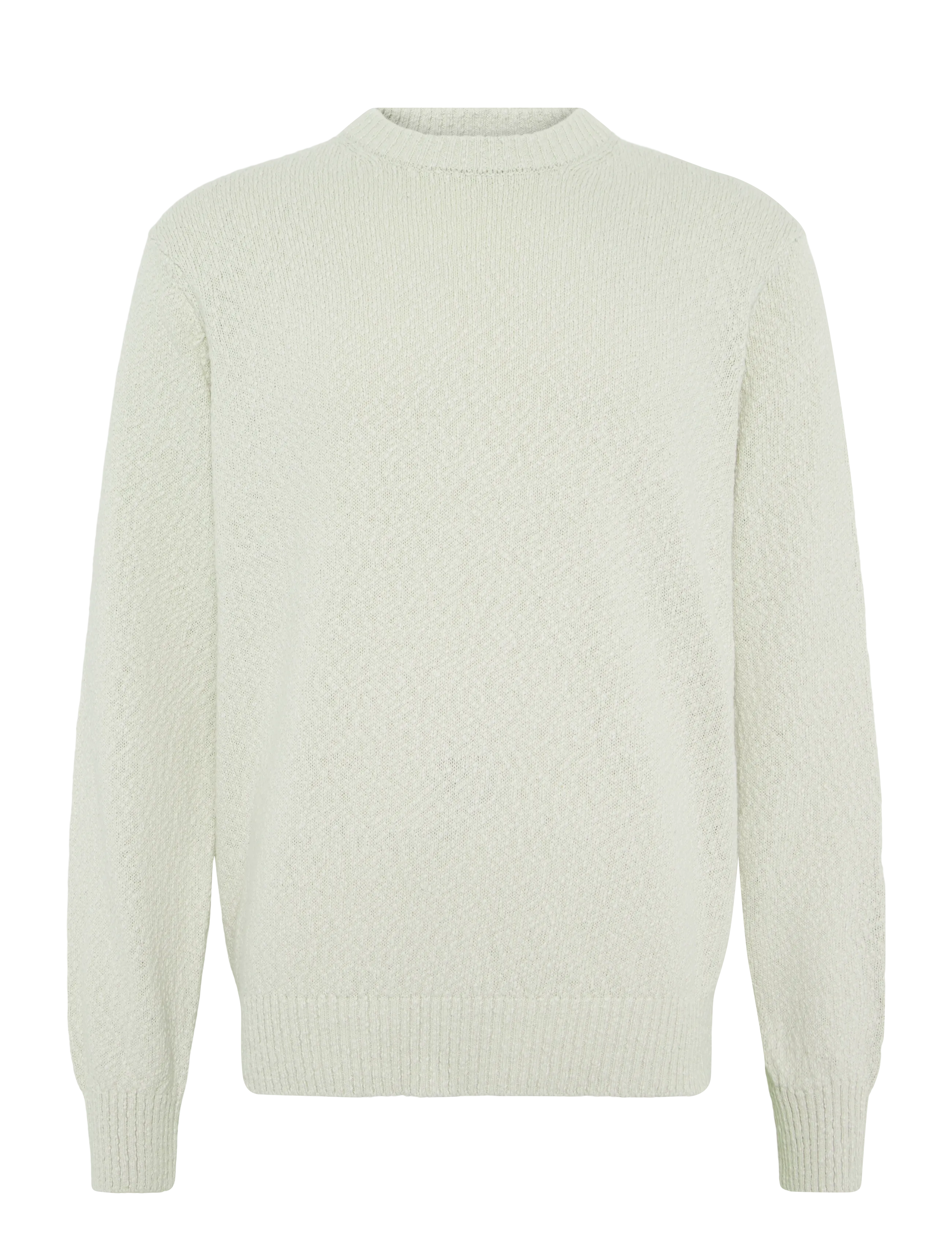 ANNARR Anrragi Boucle Ls Knit Crew Neck Cream - XXL - Herren