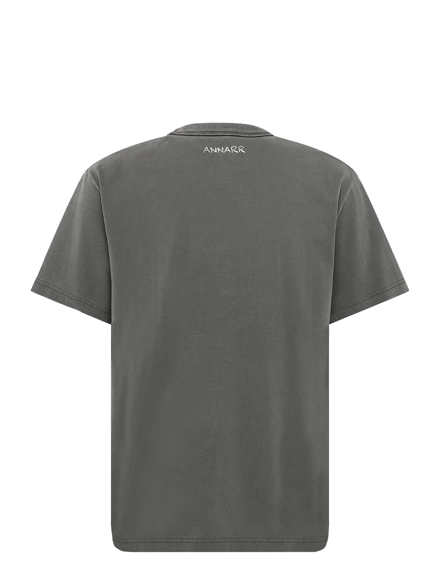 Annarr - ANRERROR DUTCH SS O-NECK TEE - kortærmede t-shirts - forged iron - 2
