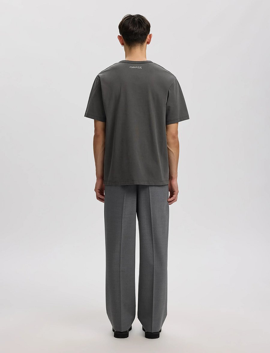 Annarr - ANRERROR DUTCH SS O-NECK TEE - kortærmede t-shirts - forged iron - 3
