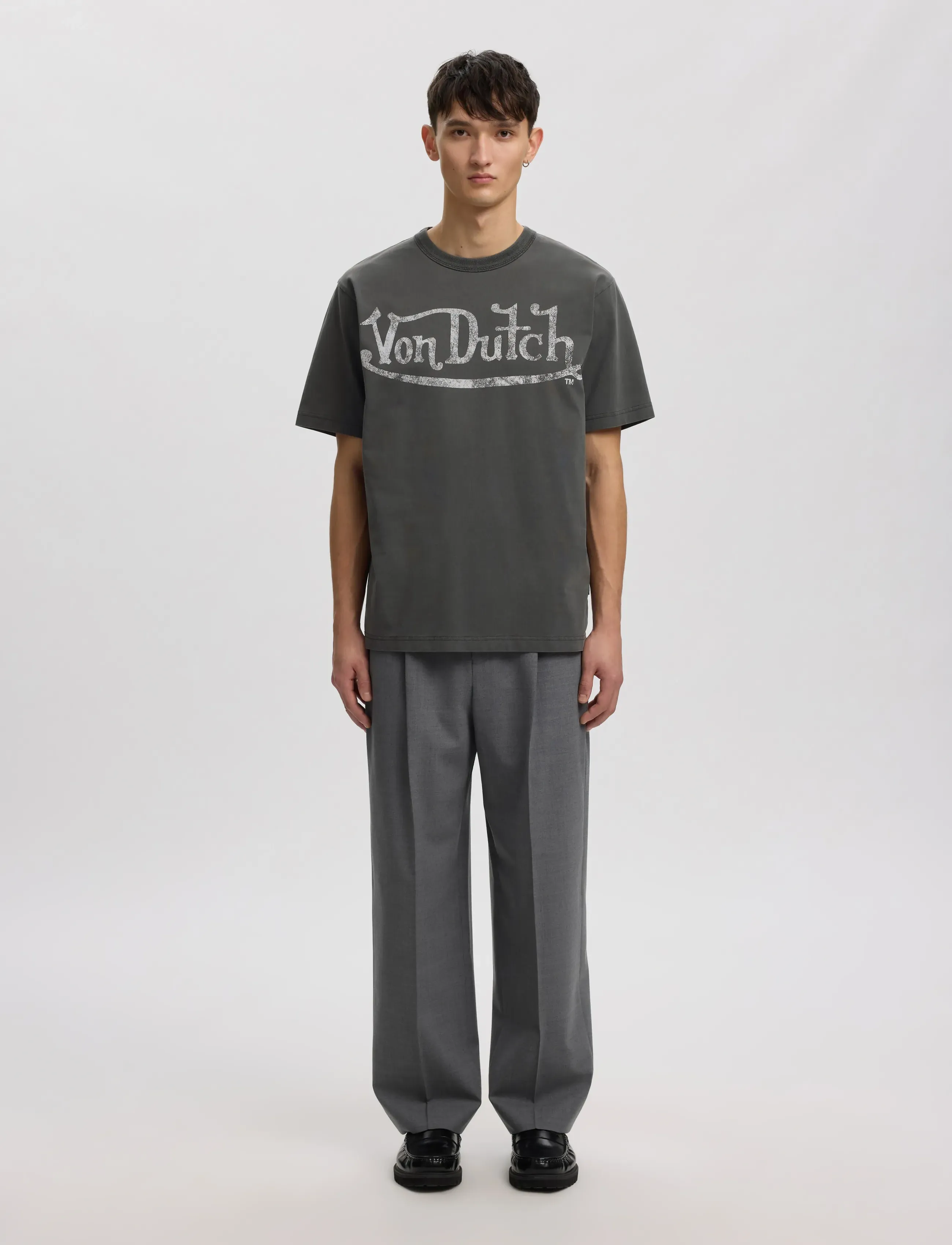 Annarr - ANRERROR DUTCH SS O-NECK TEE - kortærmede t-shirts - forged iron - 4