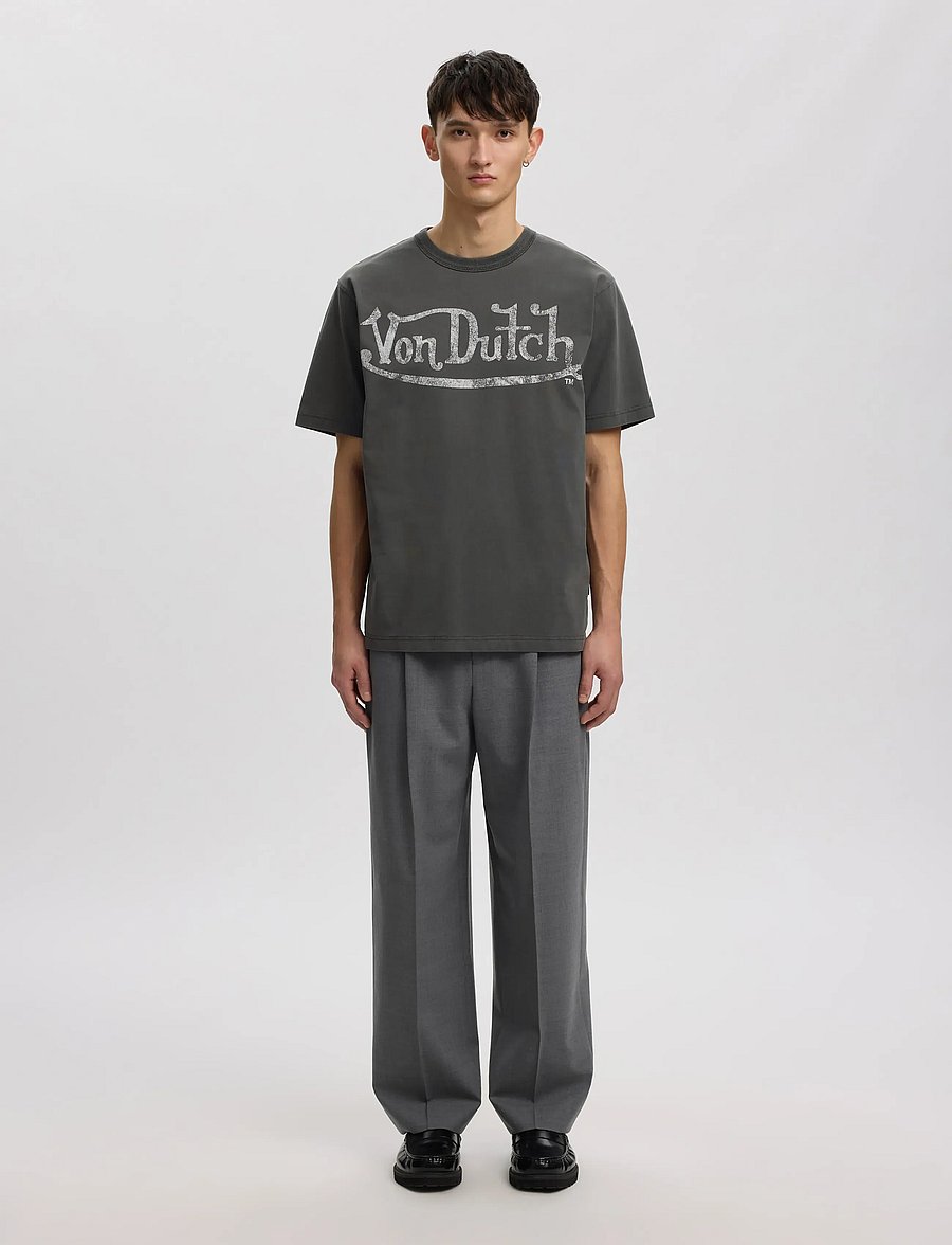 Annarr - ANRERROR DUTCH SS O-NECK TEE - kortærmede t-shirts - forged iron - 4