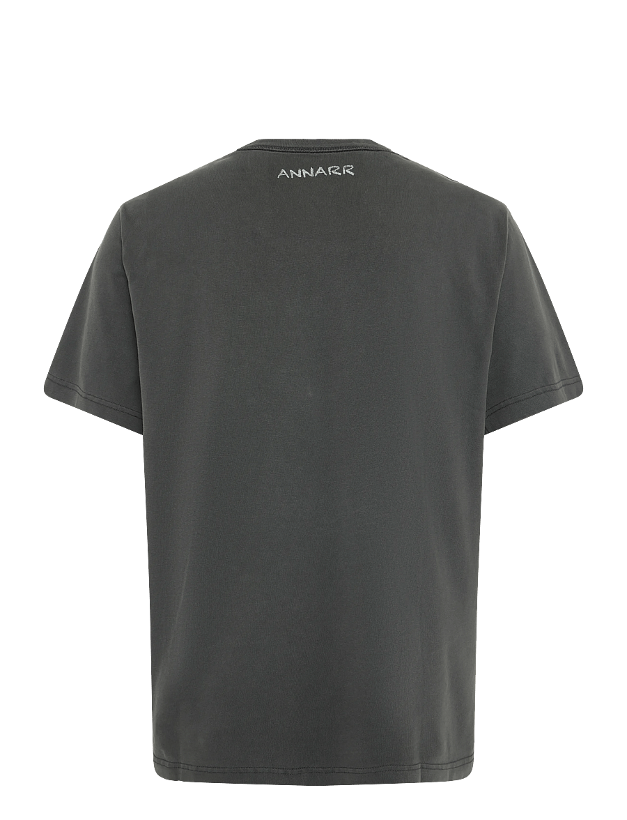 Annarr - ANRERROR DUTCH SS O-NECK TEE - kortermede t-skjorter - forged iron - 2