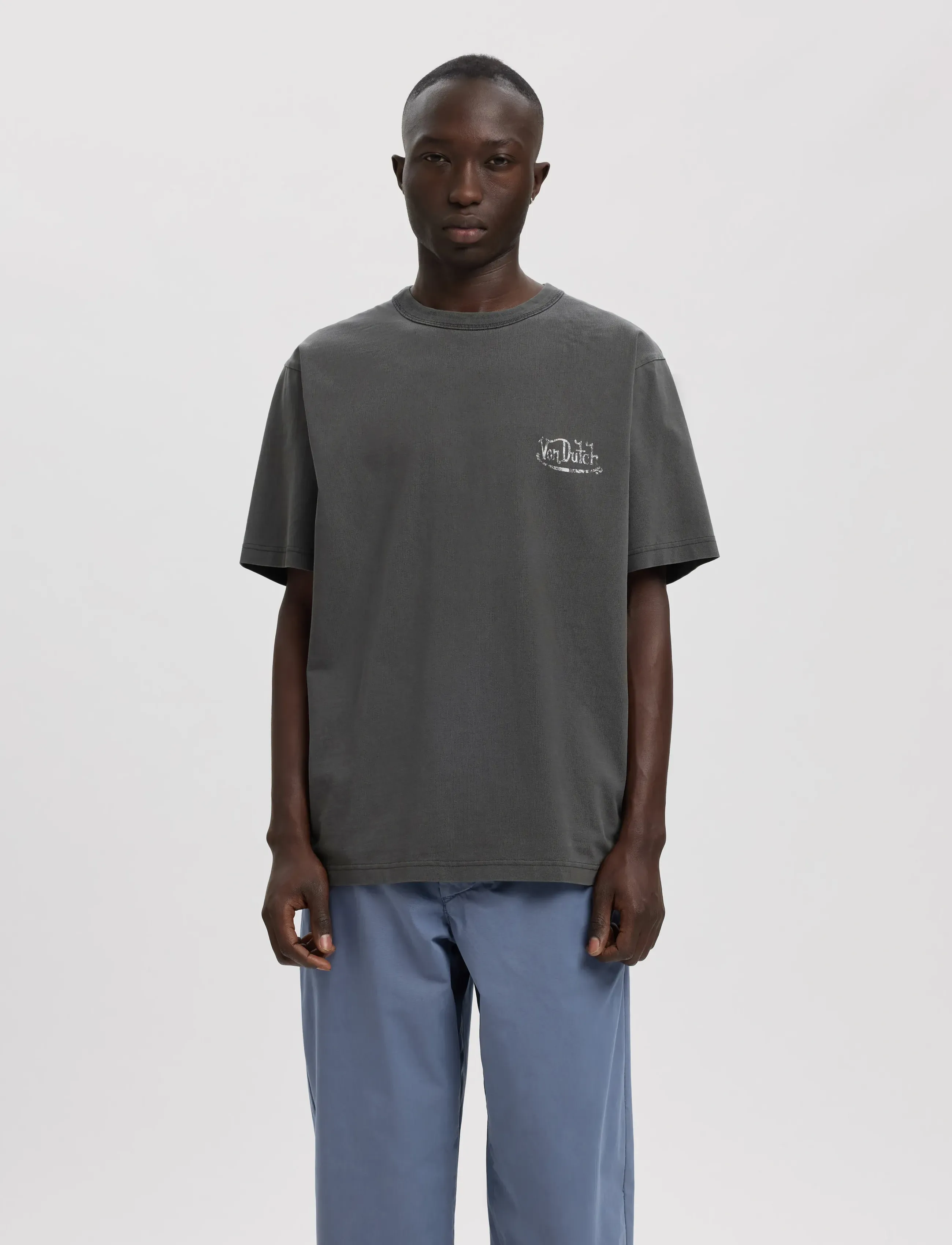 Annarr ANRERROR DUTCH SS O-NECK TEE - Annarr - FORGED IRON / grey