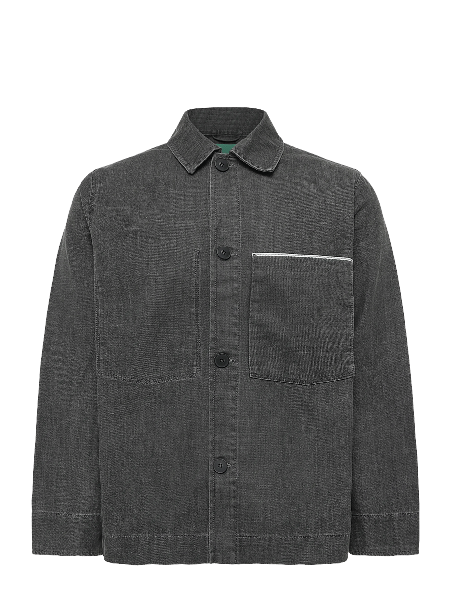 Annarr - ANRFLOKI SELVEDGE DENIM LG OVERSHIRT - light grey denim - 1