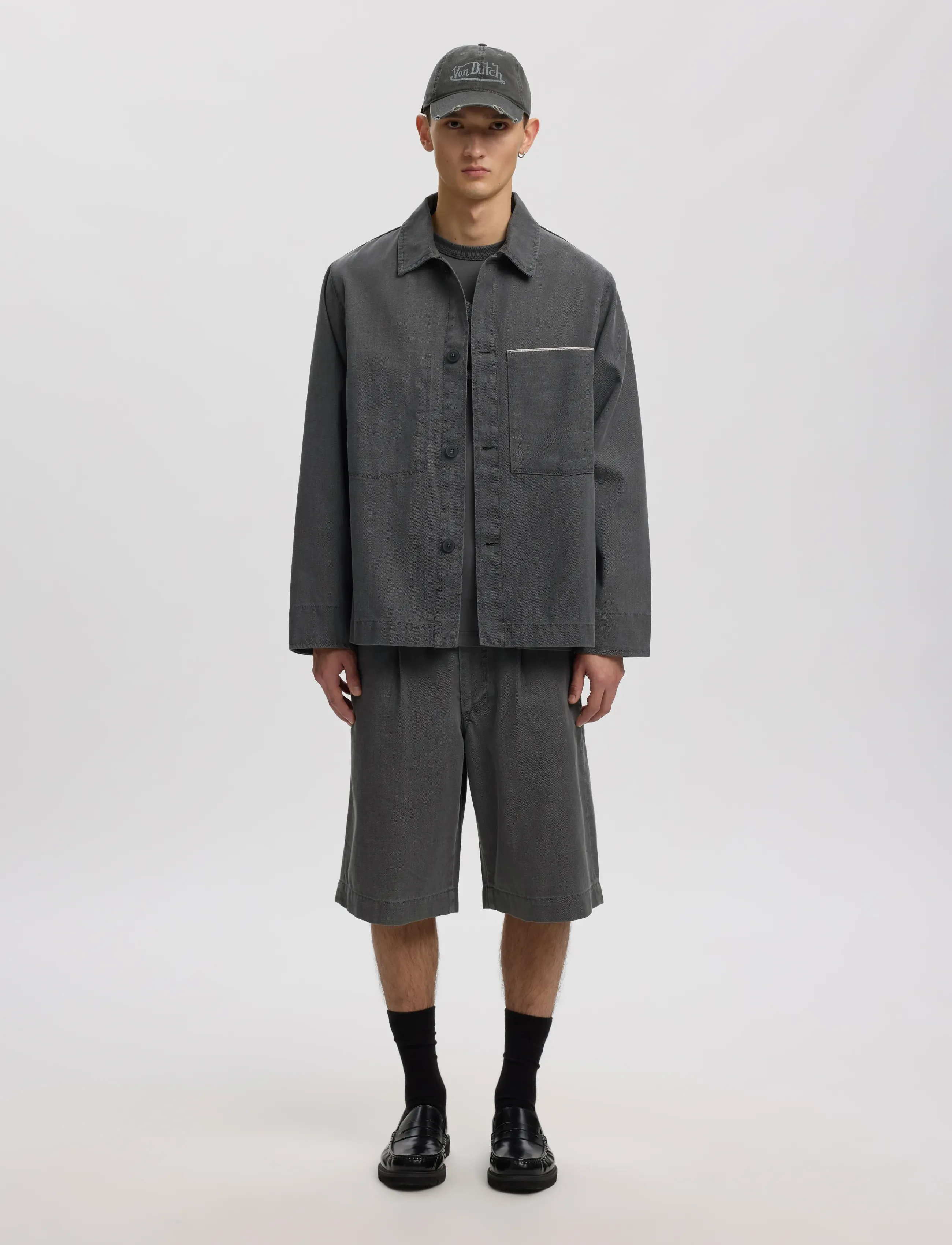 Annarr - ANRFLOKI SELVEDGE DENIM LG OVERSHIRT - light grey denim - 4