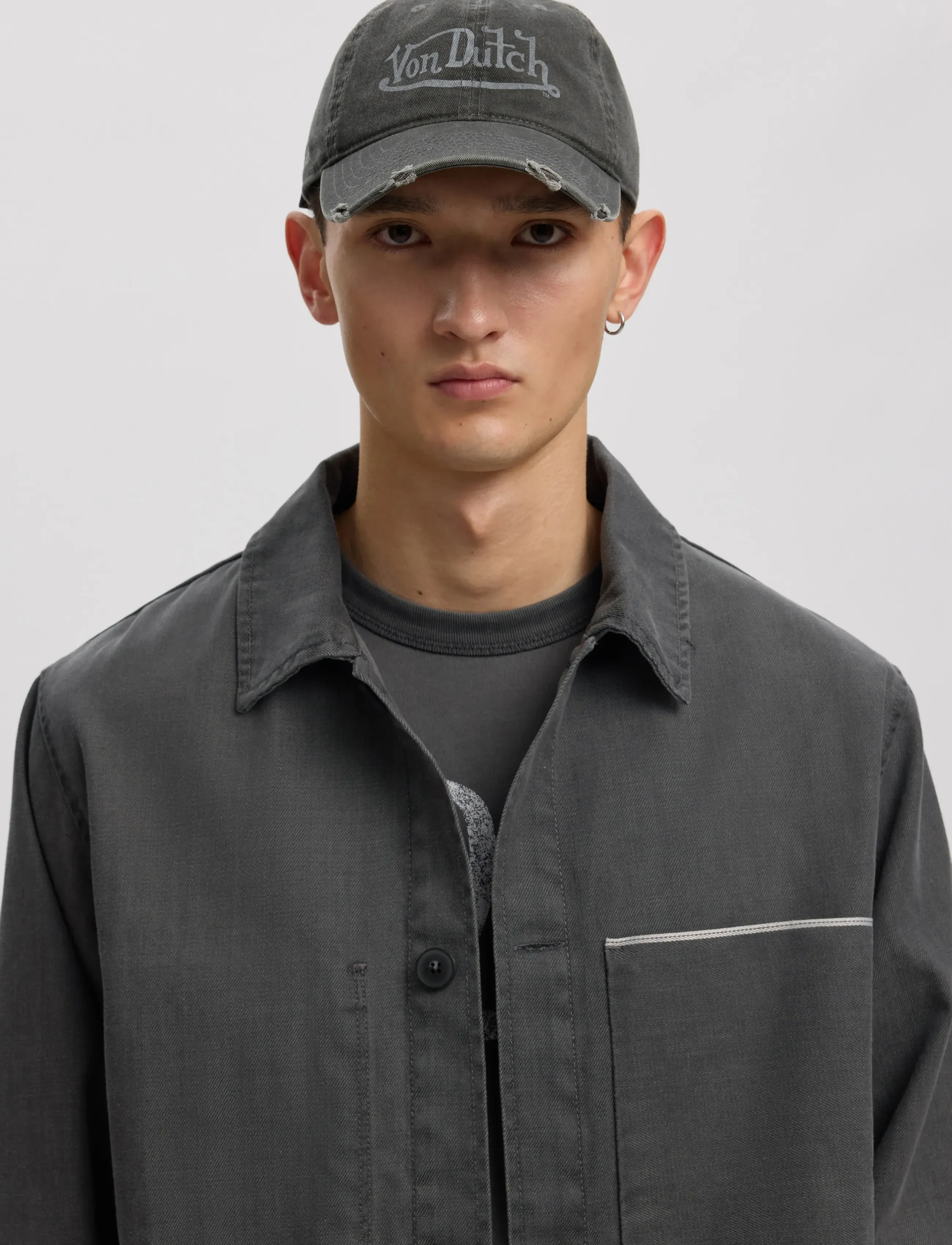 Annarr - ANRFLOKI SELVEDGE DENIM LG OVERSHIRT - light grey denim - 5