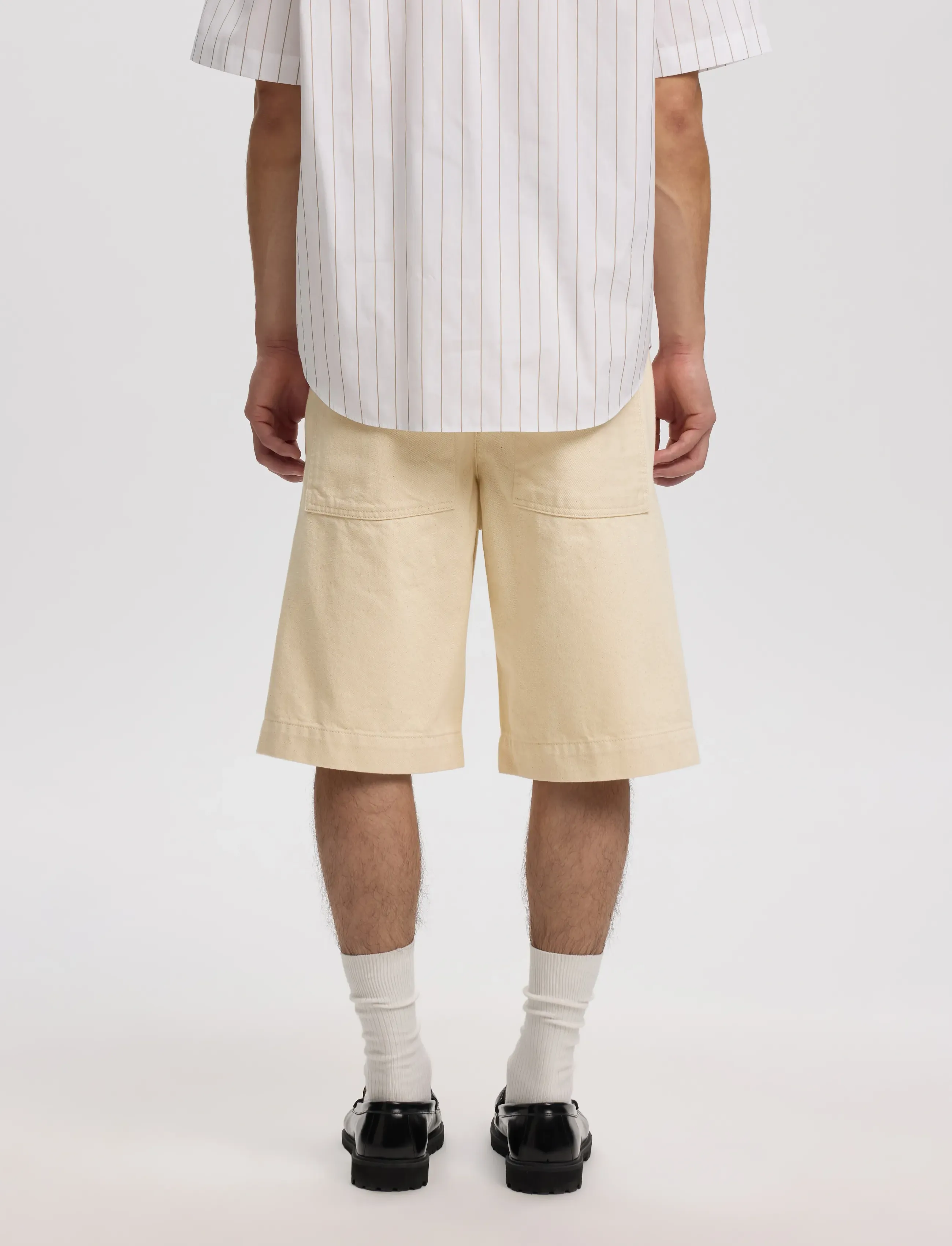 Annarr - ANRTRYGVE SELVEDGE DENIM WHITE SHORTS - white denim - 5
