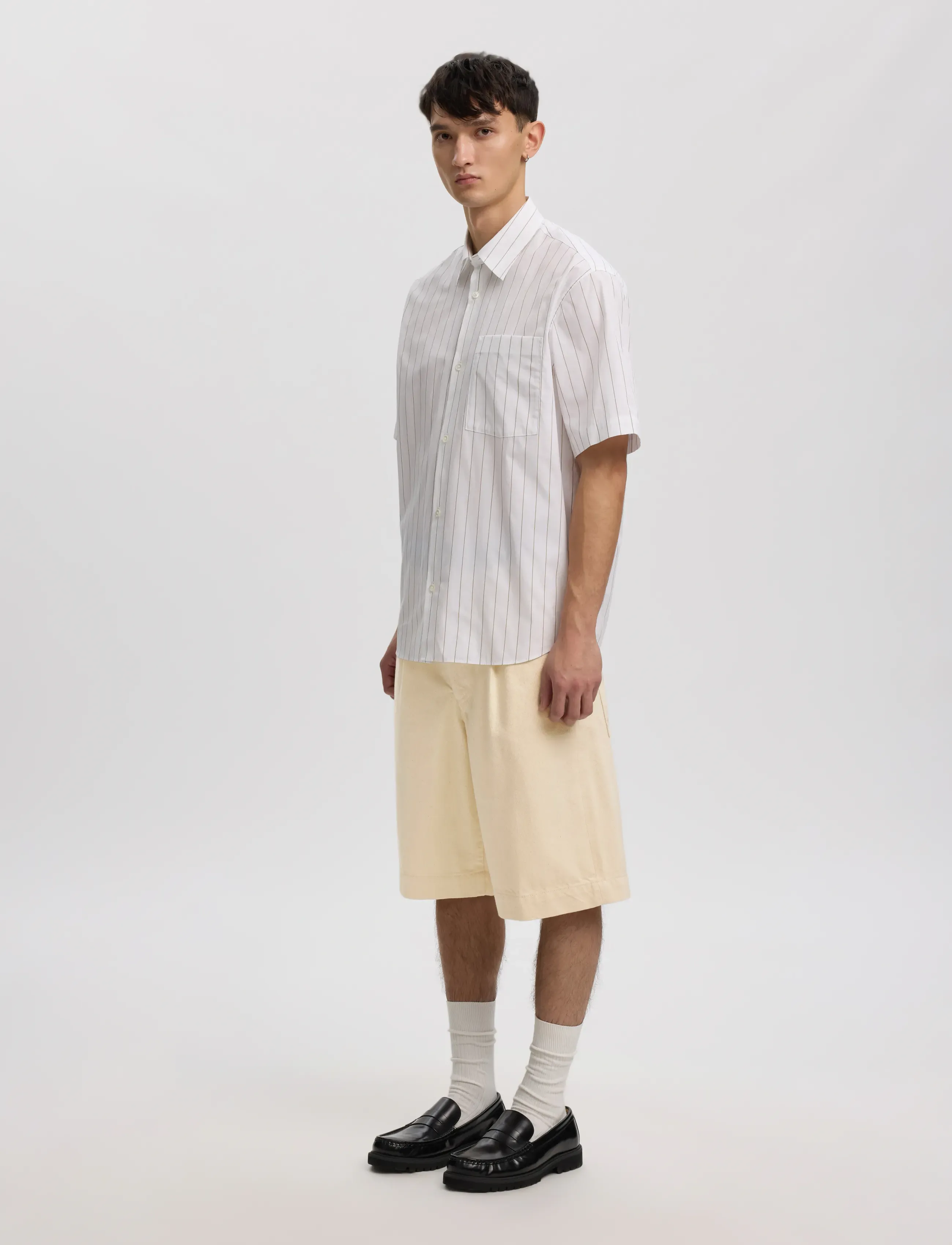 ANNARR Anrtrygve Selvedge Denim White Shorts herr – bild 5