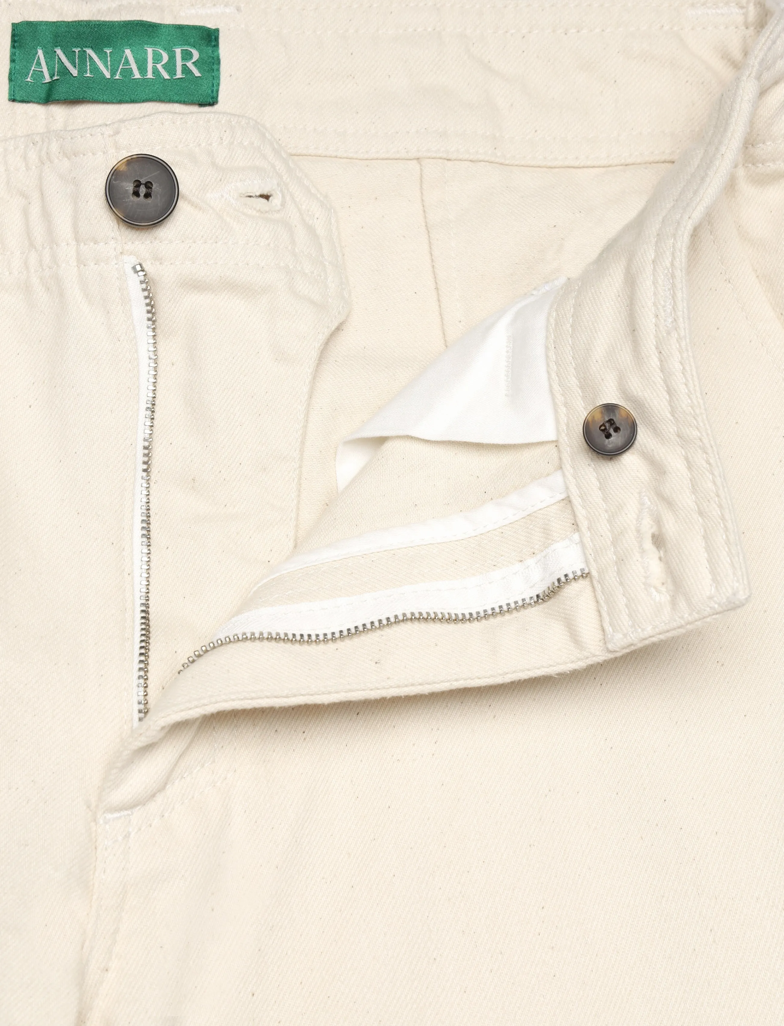 Annarr - ANRTRYGVE SELVEDGE DENIM WHITE JEANS - white denim - 3