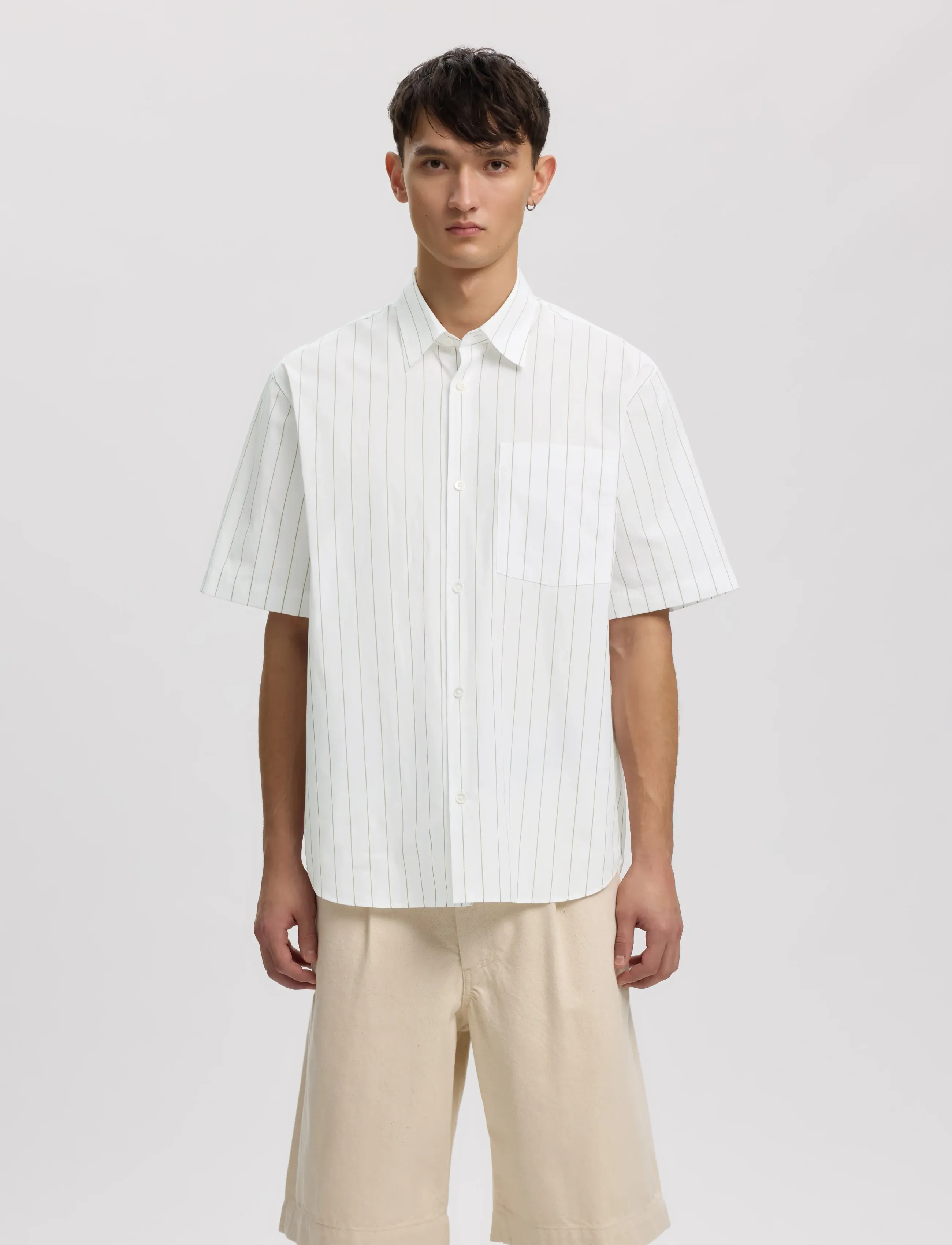 Annarr ANRASLUND CLASSIC STRIPE SS SHIRT - Annarr - BRILLIANT WHITE / white