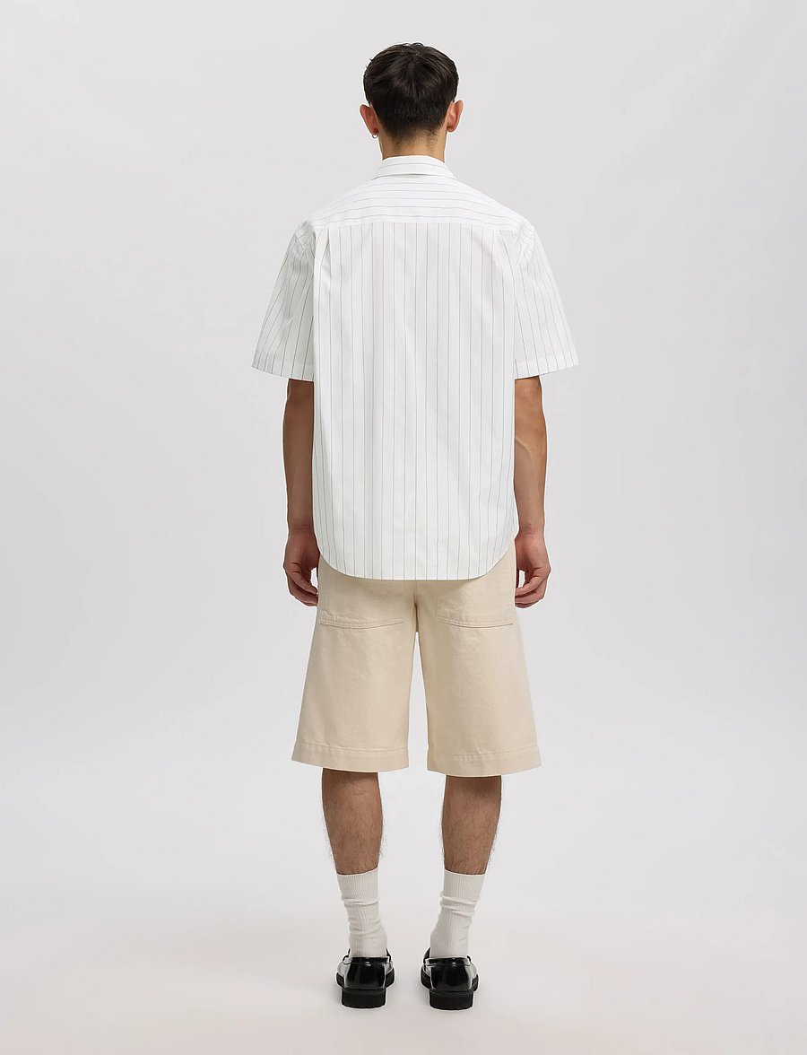 Annarr - ANRASLUND CLASSIC STRIPE SS SHIRT - kortärmade skjortor - brilliant white - 3