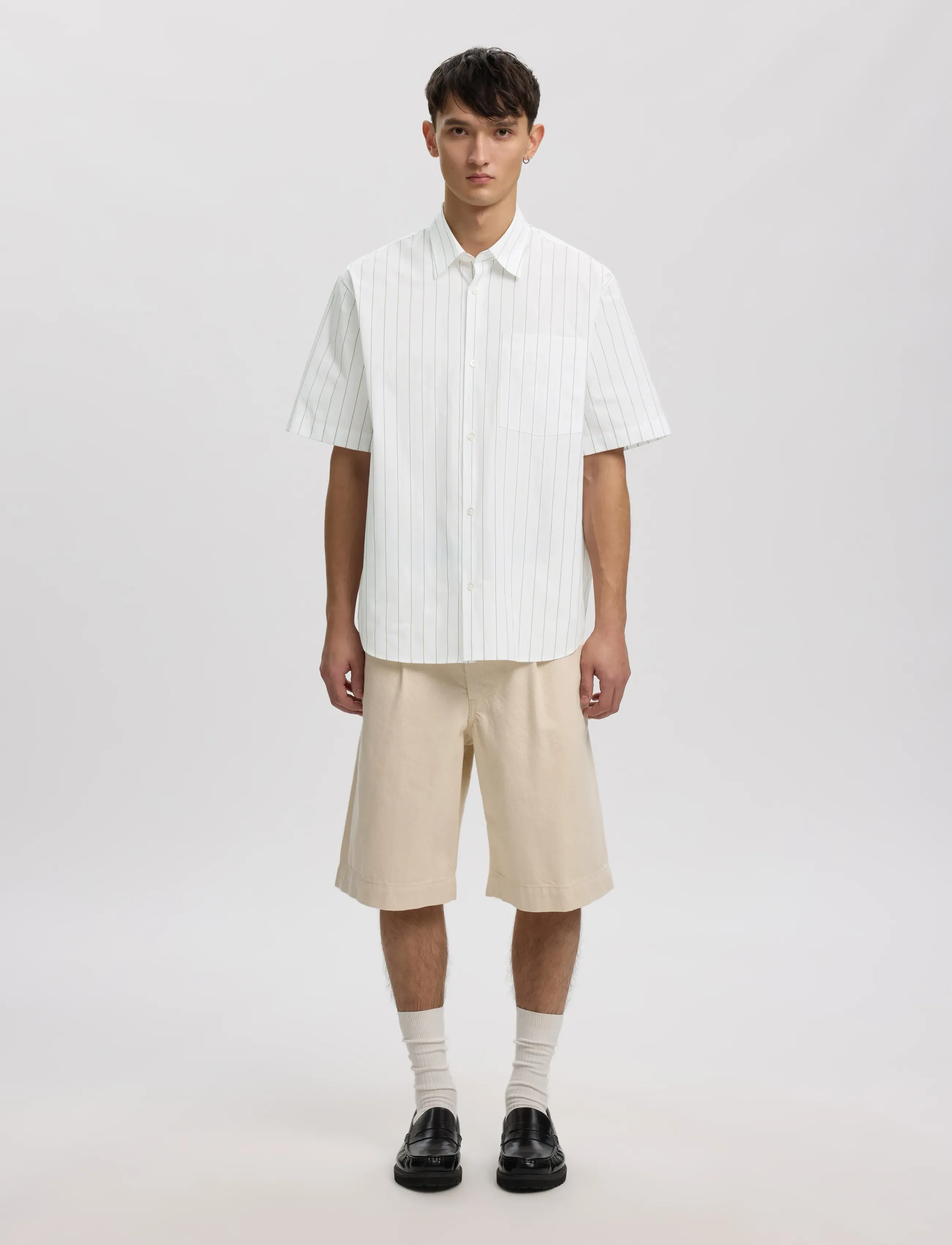 Annarr - ANRASLUND CLASSIC STRIPE SS SHIRT - brilliant white - 4