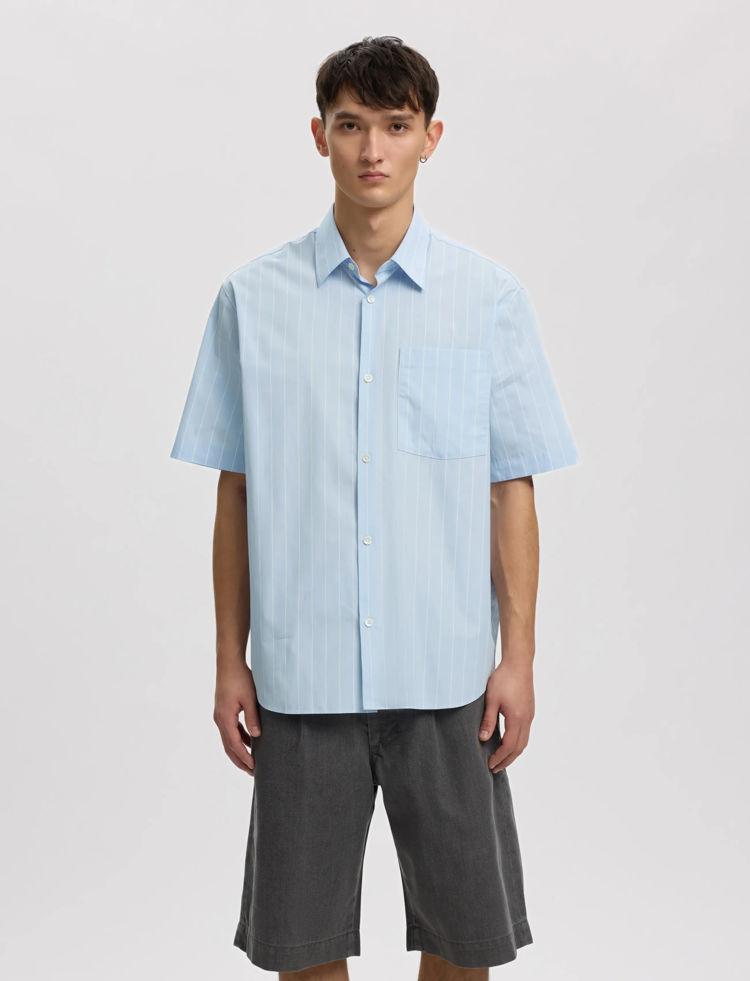 Annarr ANRASLUND CLASSIC STRIPE SS SHIRT - Tøj - CASHMERE BLUE / blue