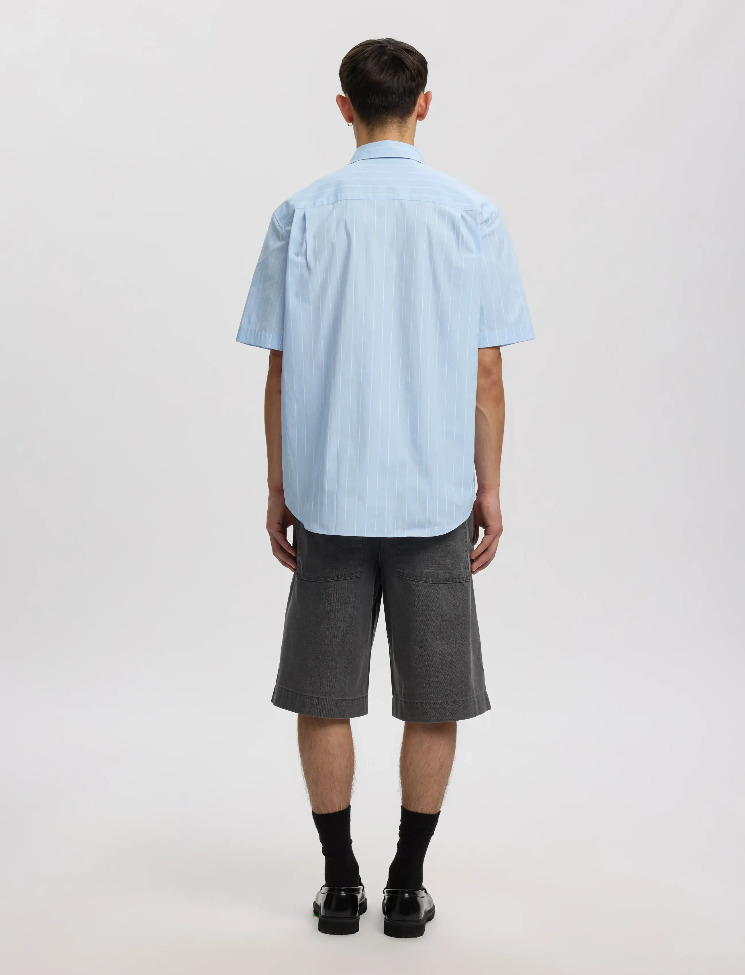 Annarr - ANRASLUND CLASSIC STRIPE SS SHIRT - kortærmede skjorter - cashmere blue - 3