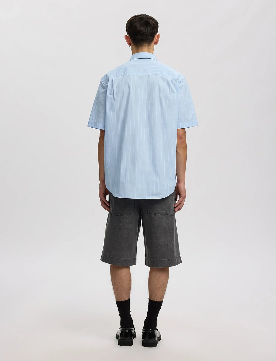 Annarr - ANRASLUND CLASSIC STRIPE SS SHIRT - kortærmede skjorter - cashmere blue - 3