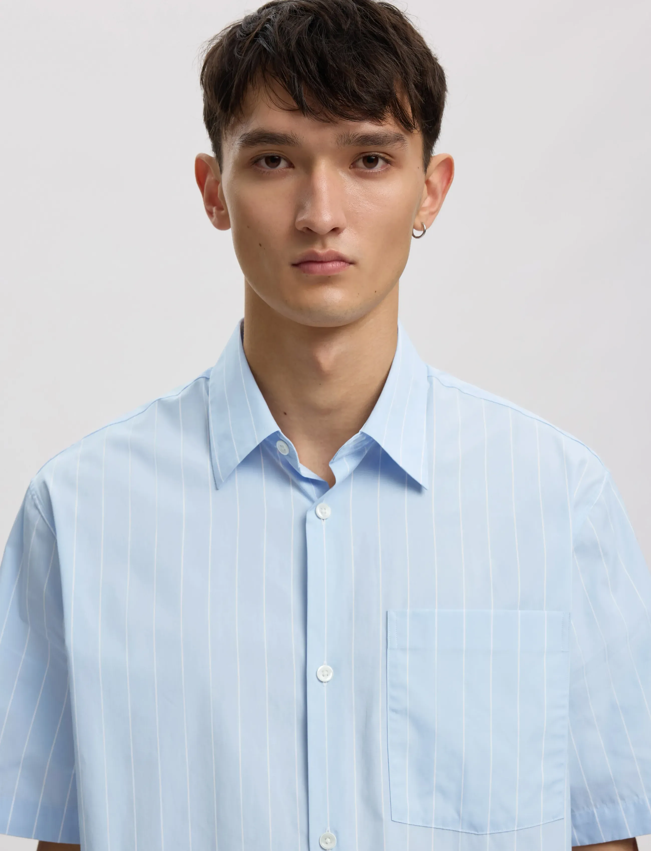 Annarr - ANRASLUND CLASSIC STRIPE SS SHIRT - kortærmede skjorter - cashmere blue - 5
