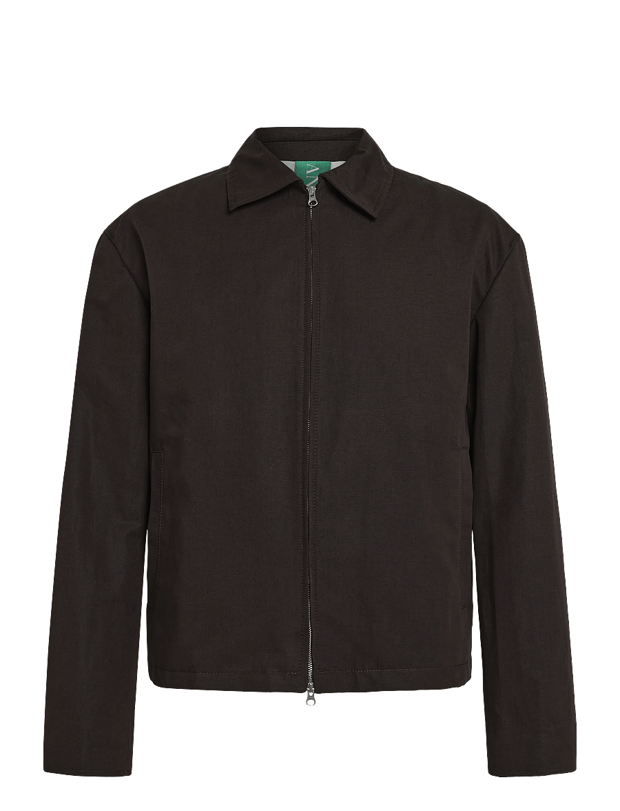 Annarr - ANRHAGEN 261 LINEN BLEND OVERSHIRT - licorice - 1